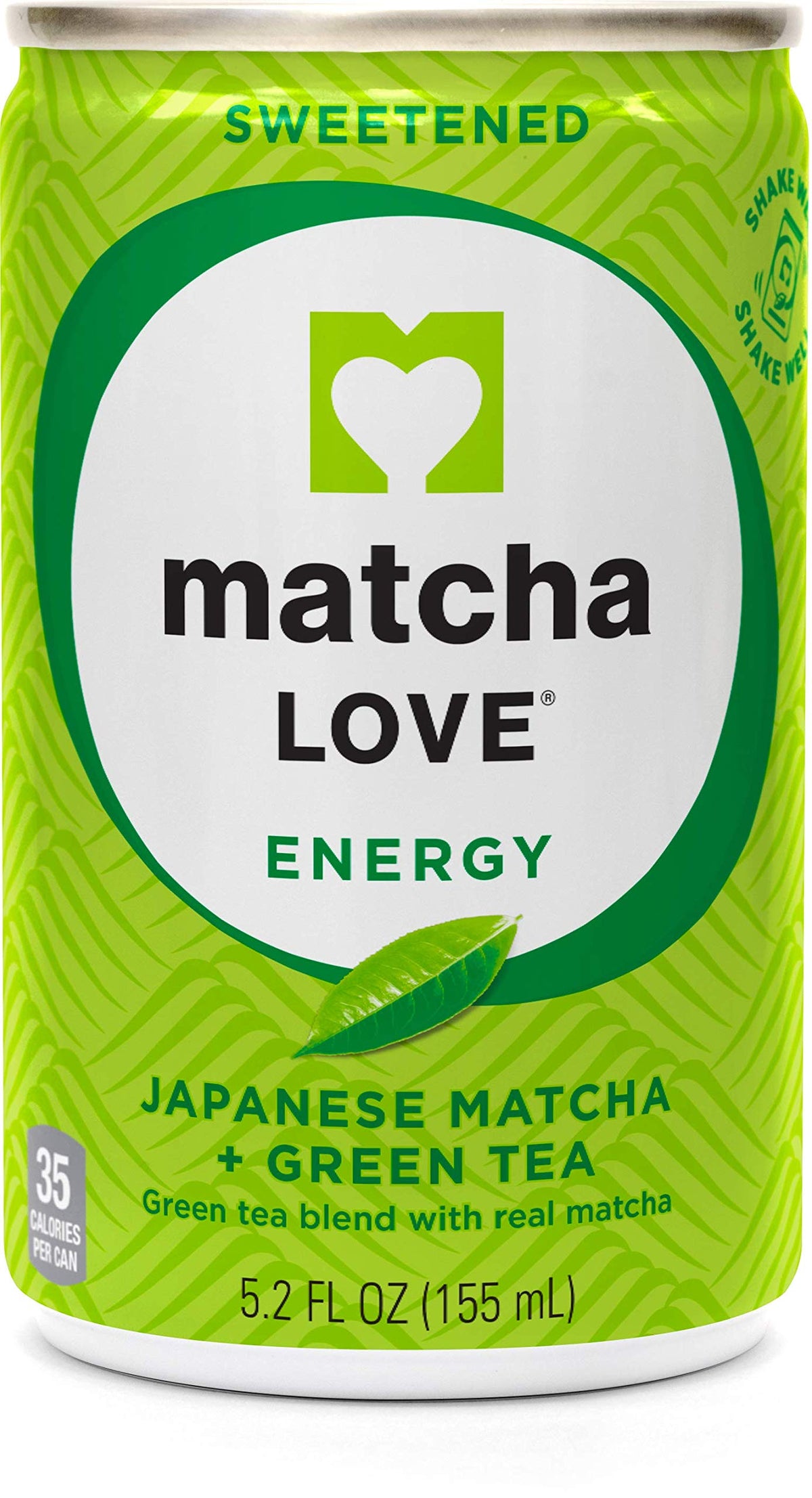 Matcha Love Green Tea Sweetened Energy Shots, 5.2 oz — 20 Pack