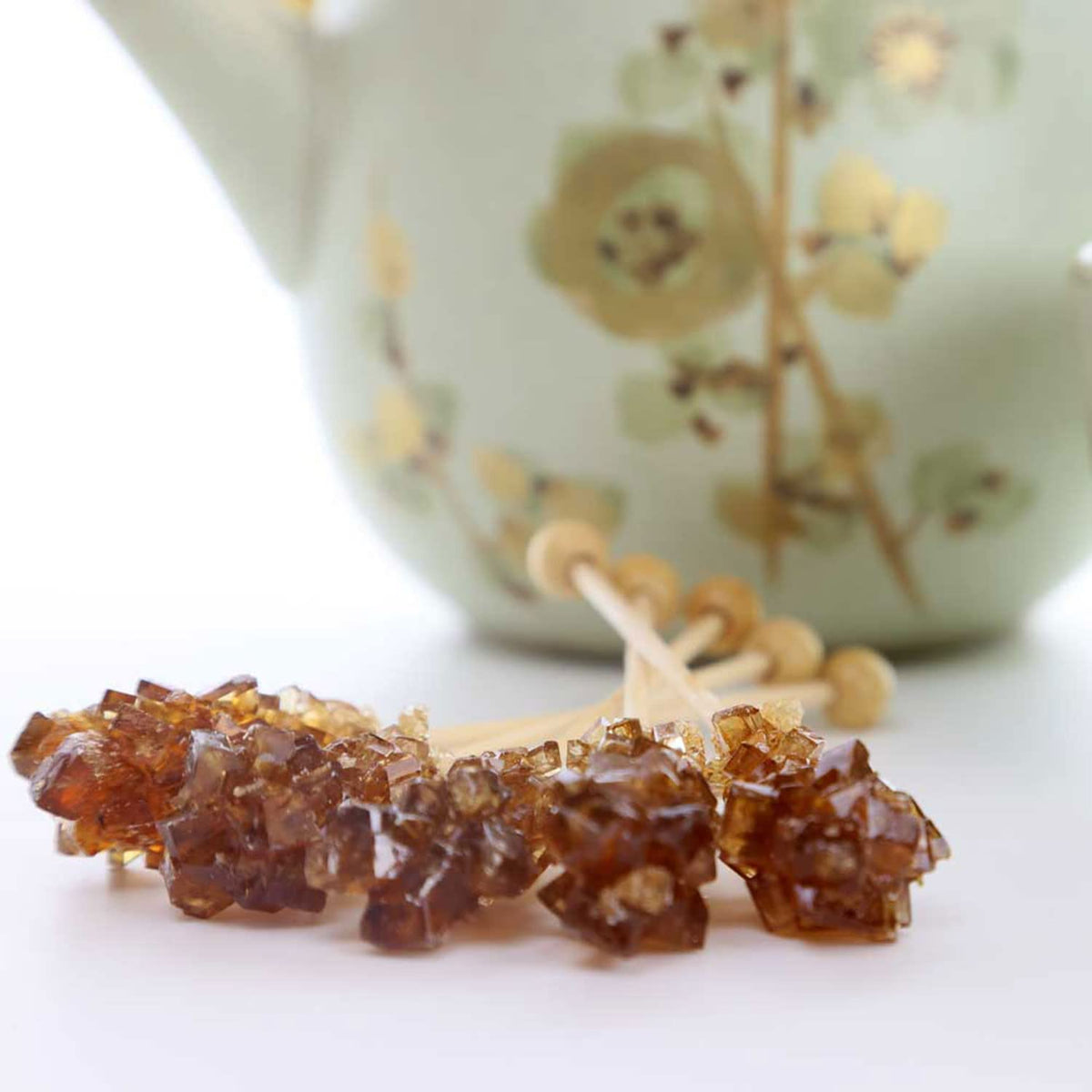 Matchaccino Rock Candy Sugar Sticks – Individually Wrapped Brown Cane Sugar Stirrers (25 Pack)