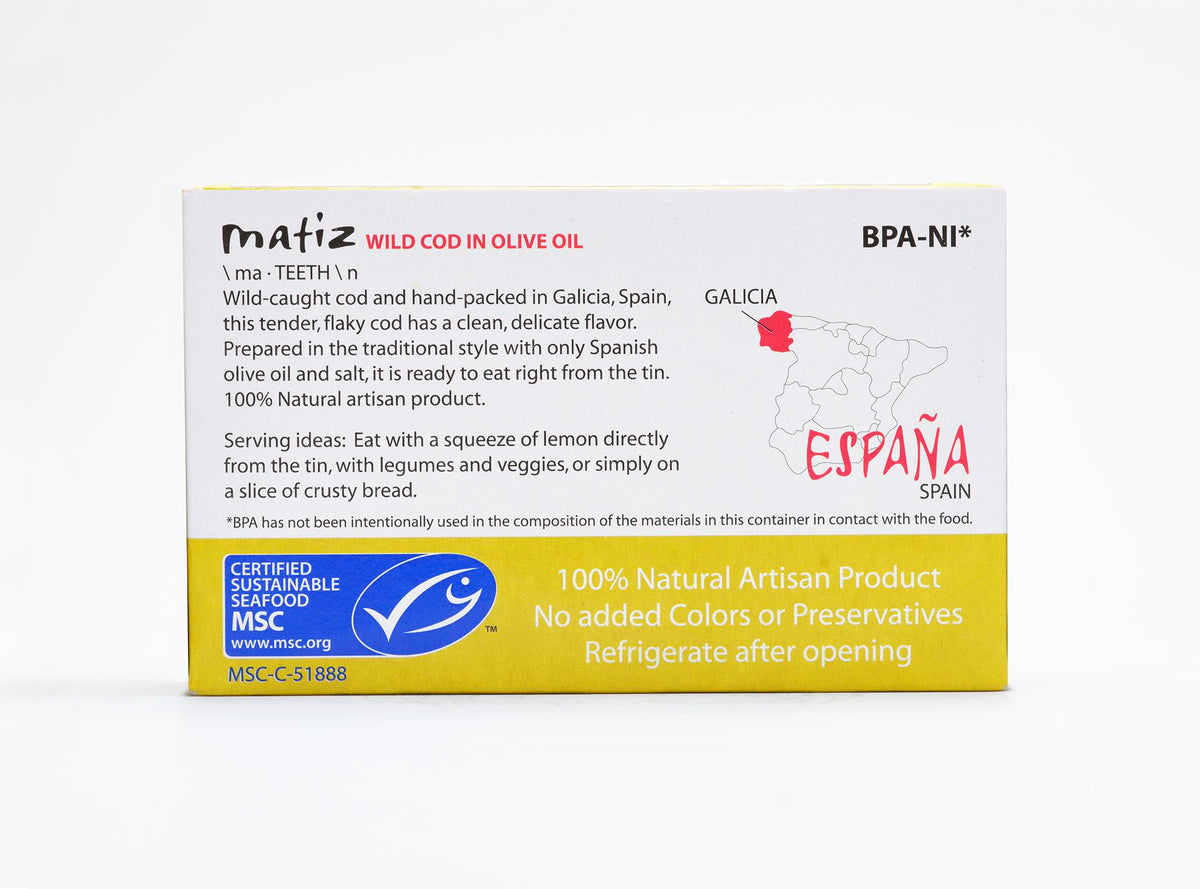 Matiz Wild Cod in Olive Oil – From Spain | 5 Pack