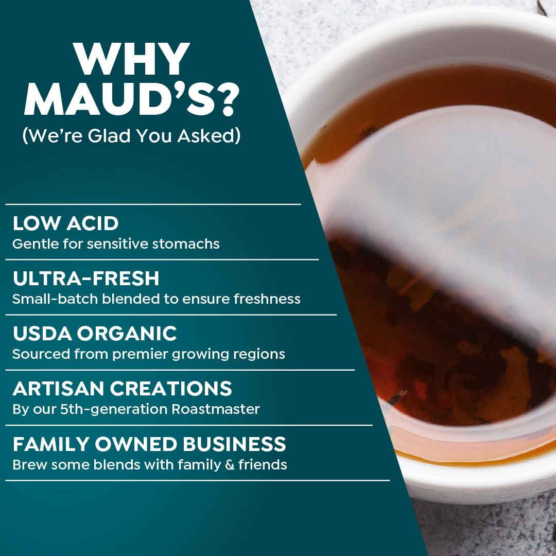 Maud's 9 Blend Organic Tea Pods Variety Pack – 48ct | Keurig Compatible