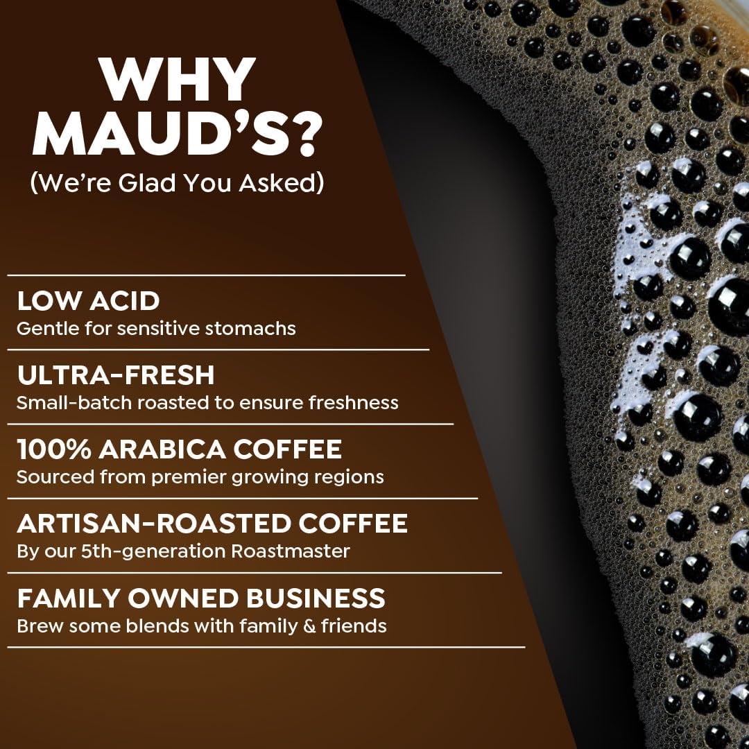 Maud's Decaf Dark Roast Coffee Pods – 50ct, 100% Arabica, Keurig K-Cup Compatible