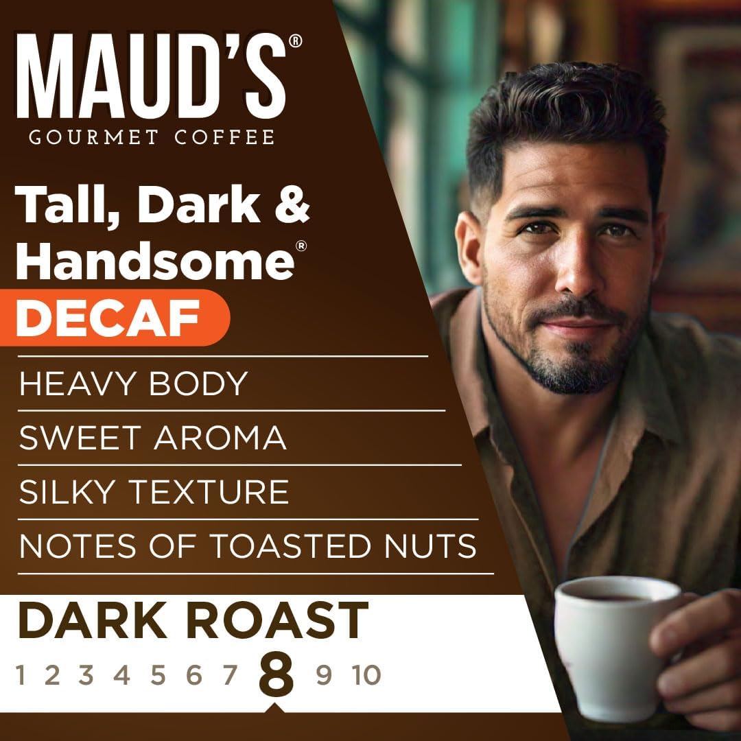 Maud's Decaf Dark Roast Coffee Pods – 50ct, 100% Arabica, Keurig K-Cup Compatible