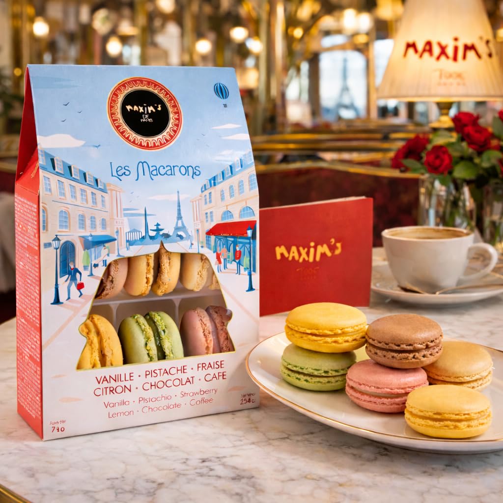 Maxim's de Paris French Macaron Gift Box – 6 Classic Flavors