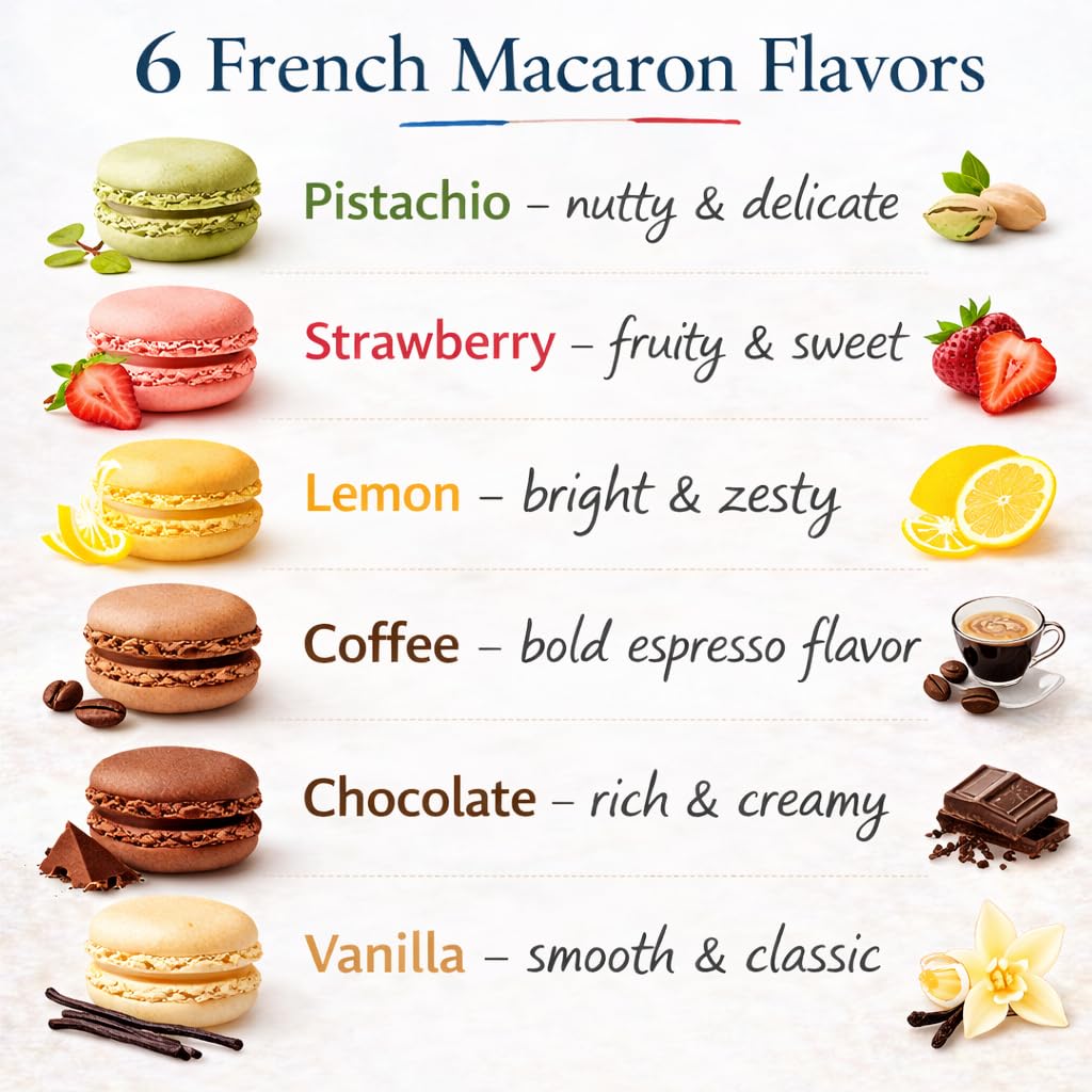 Maxim's de Paris French Macaron Gift Box – 6 Classic Flavors
