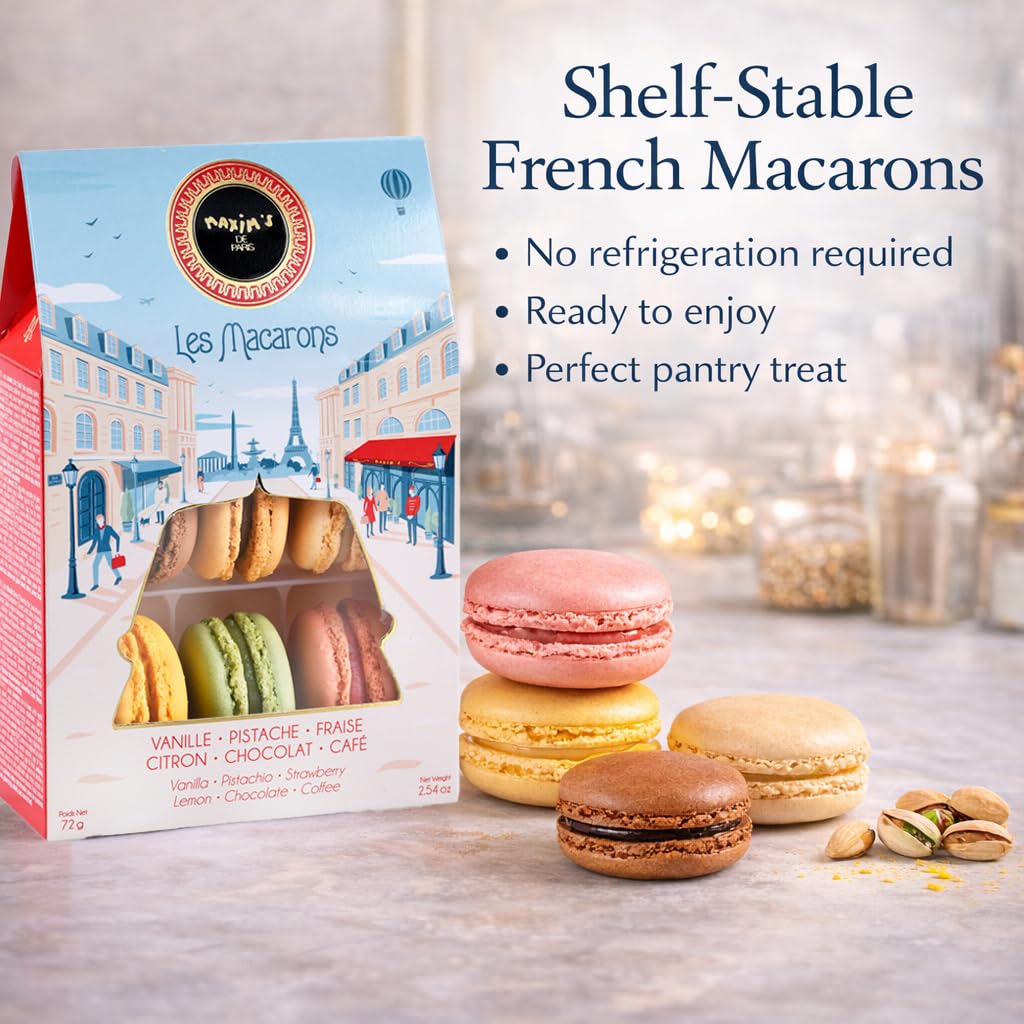 Maxim's de Paris French Macaron Gift Box – 6 Classic Flavors