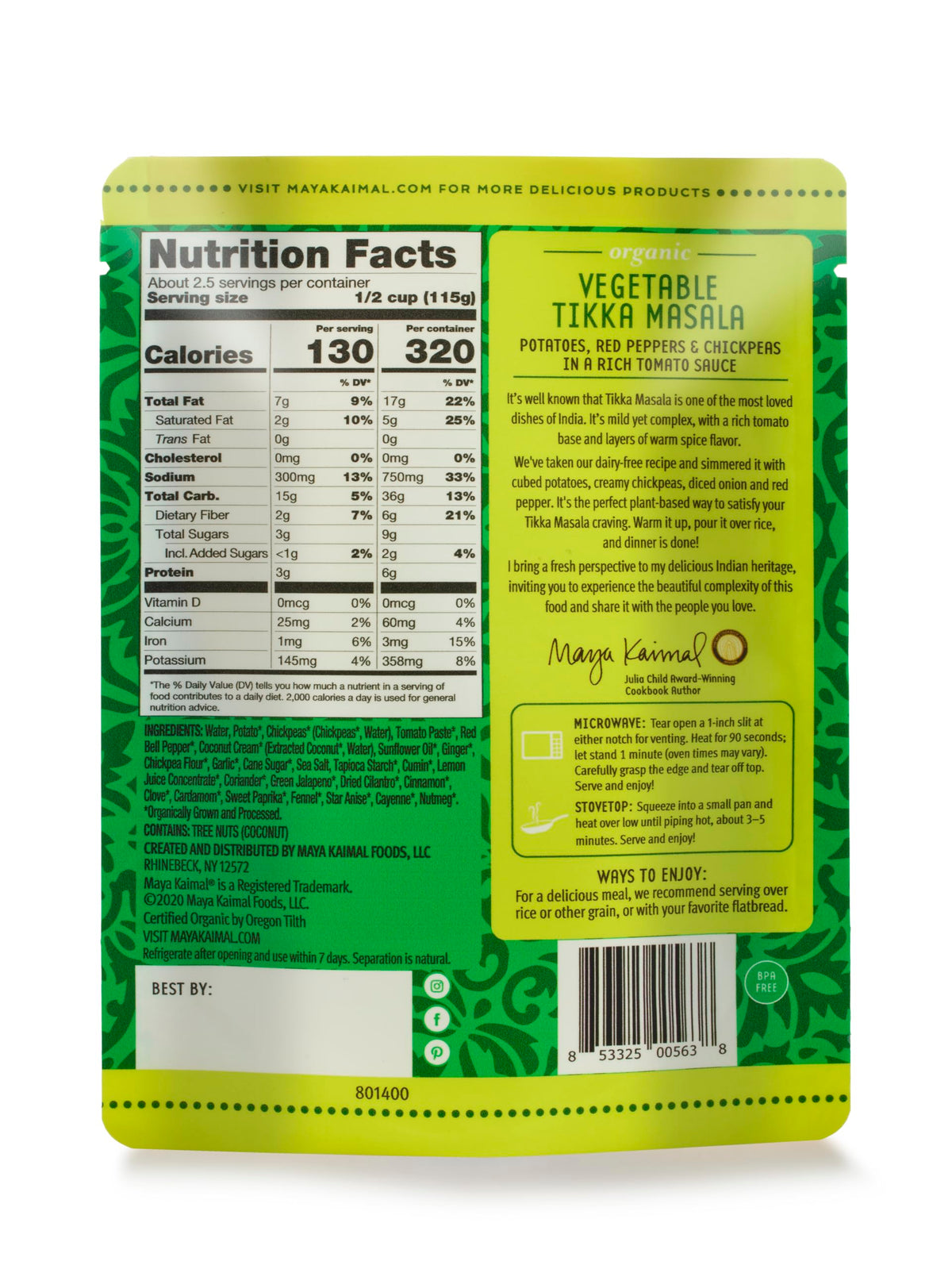 Maya Kaimal Organic Indian Vegetable Curry Variety – Ready-to-Eat, Microwaveable, Vegan & Kosher