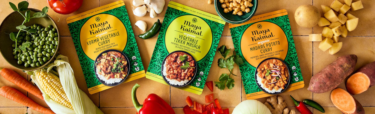 Maya Kaimal Organic Indian Vegetable Curry Variety – Ready-to-Eat, Microwaveable, Vegan & Kosher