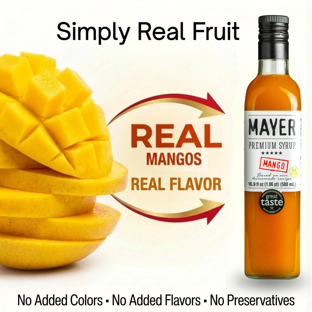 Mayer Mango Syrup for Drinks – Hungarian Craft, Real Mango, 16 oz, Award-Winning