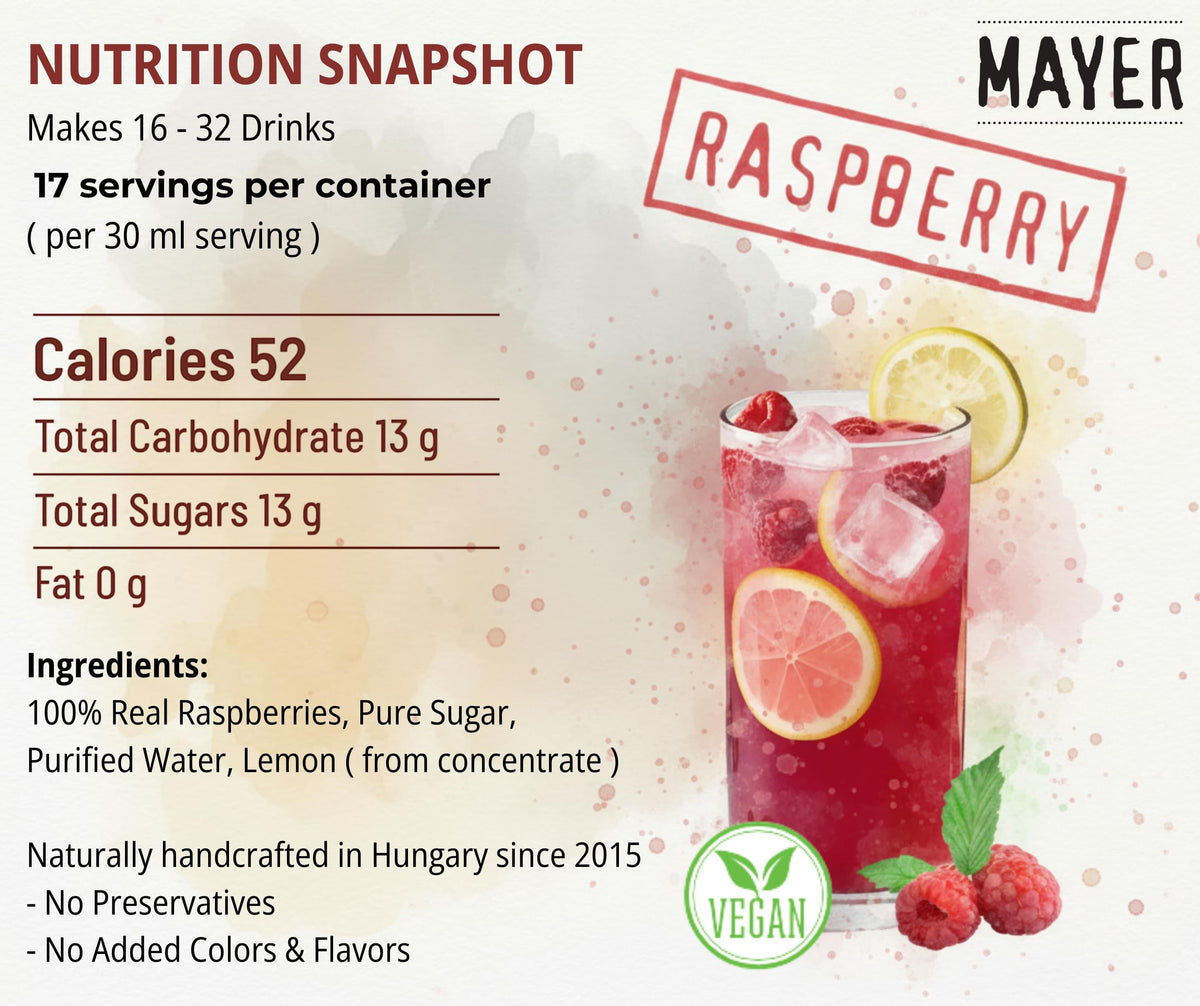 Mayer Raspberry Syrup – Artisanal Hungarian Craft with Real Raspberries