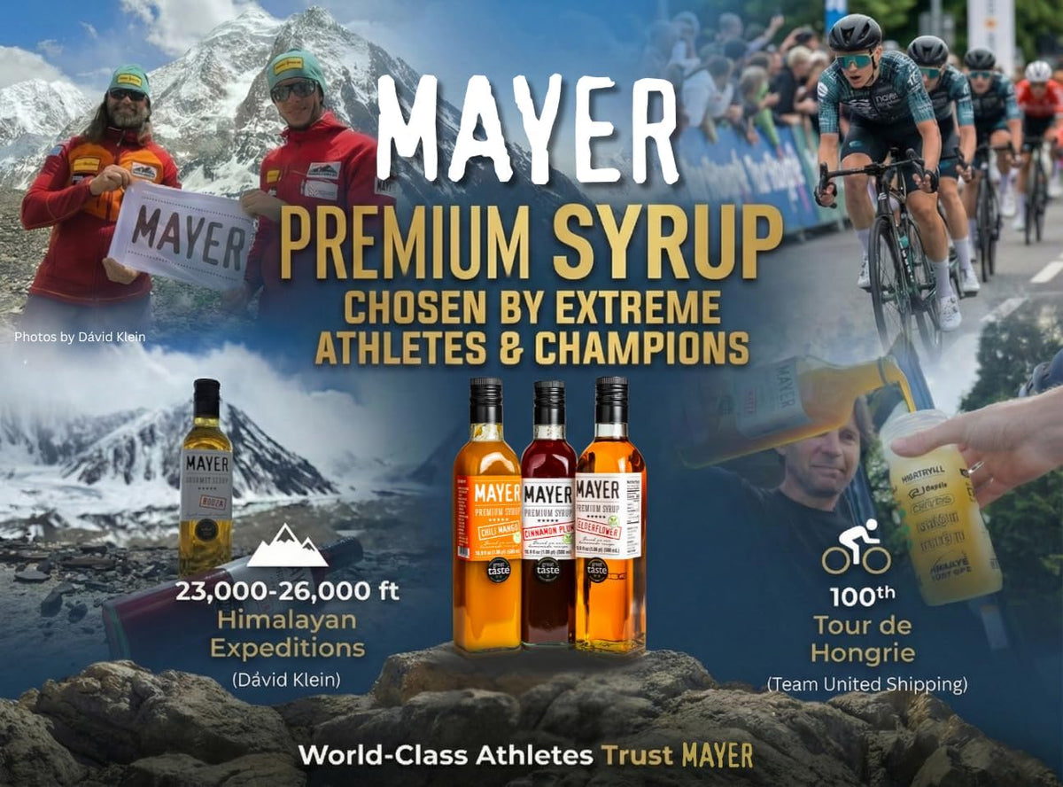 Mayer Sour Cherry Syrup – Award-Winning All-Natural Cherry Syrup, 100% Real Fruit, Handcrafted in Hungary (16.9 oz)