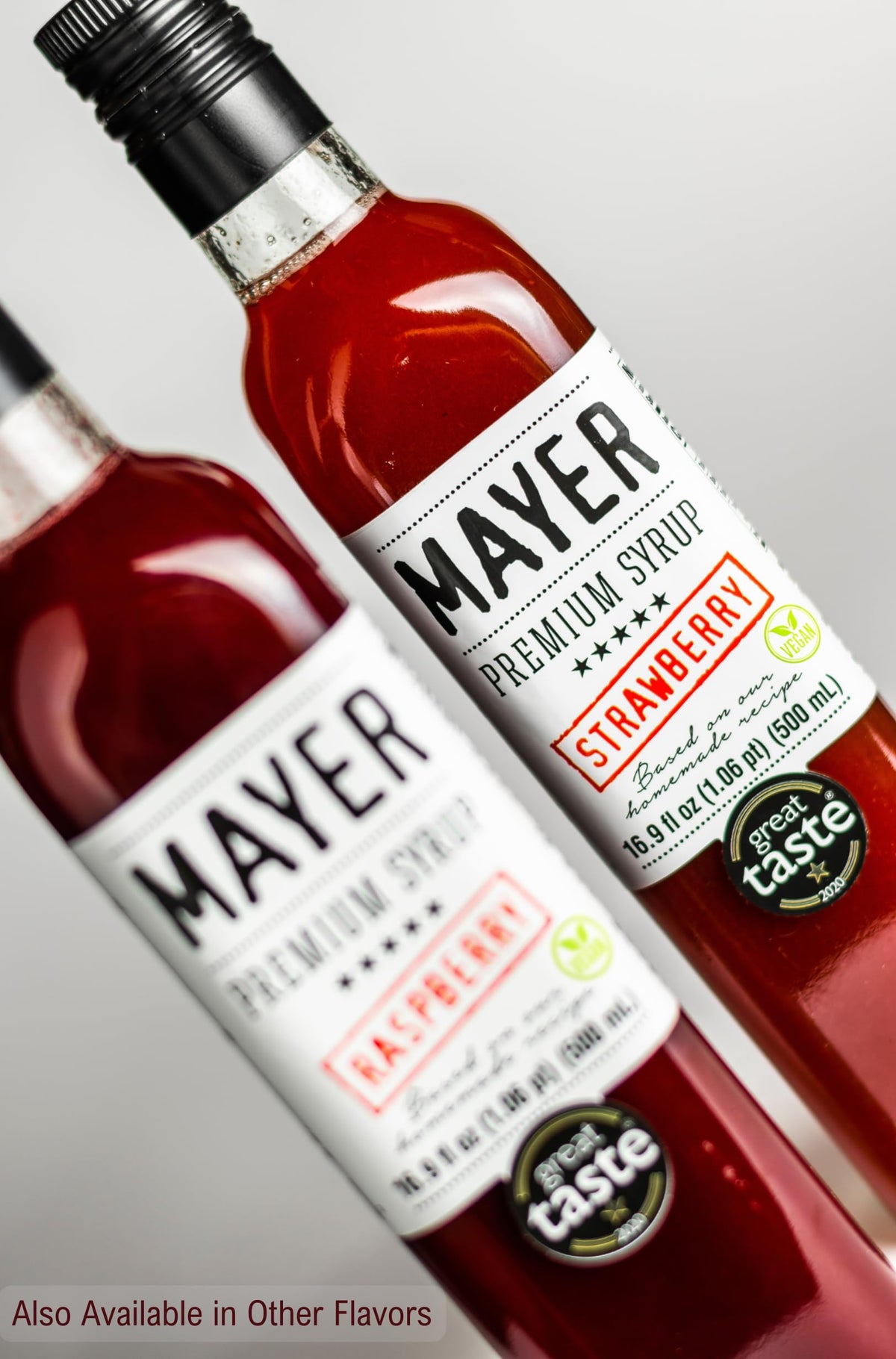 Mayer Strawberry Syrup – Award-Winning All-Natural Hungarian Syrup (1 Pack) | Vegan, Gluten-Free