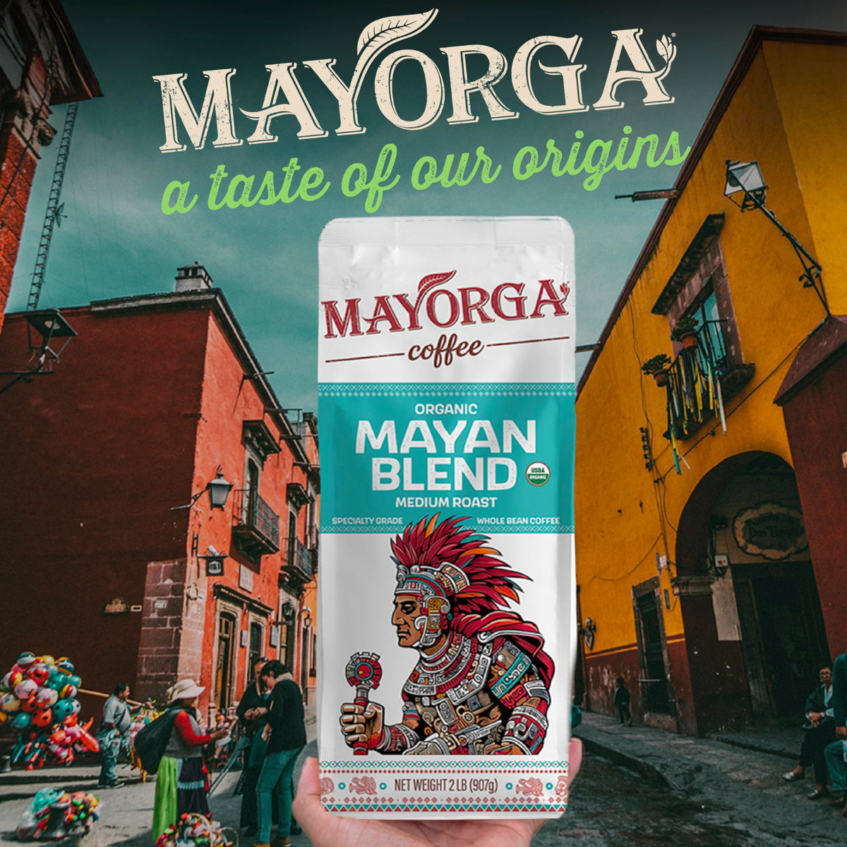 Mayorga Organic Coffee 2lb Mayan Blend – Medium Roast, 100% Arabica, Slow-Roasted