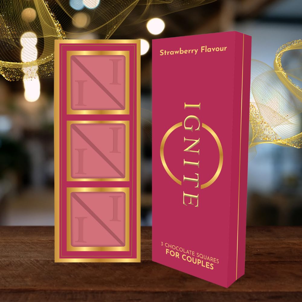 MBDH Wellness Ignite Strawberry Chocolate Squares – 60% Cocoa & Strawberry Fusion