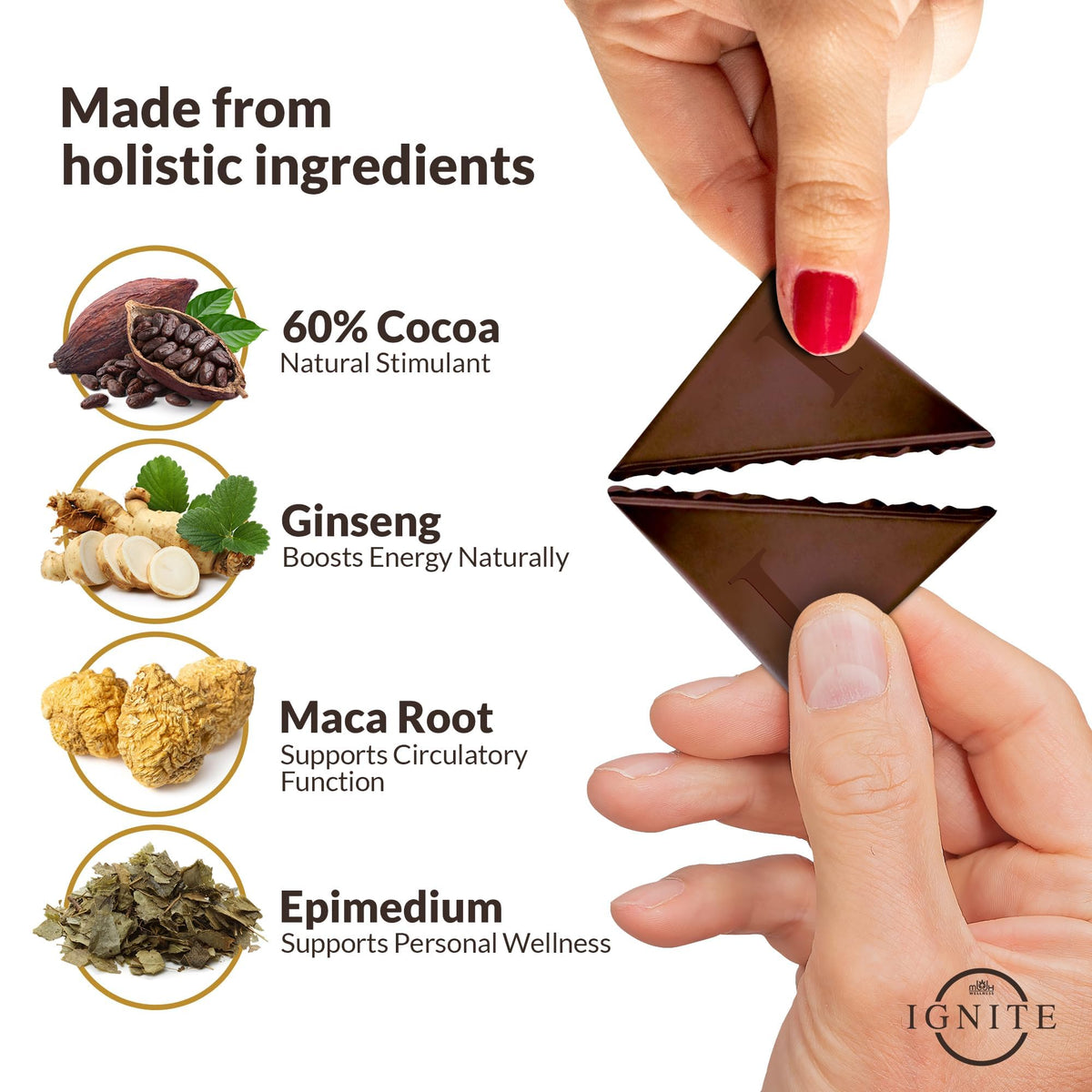 Ignite Dark Chocolate Bars – 60% Cocoa for Couples | MBDH Wellness