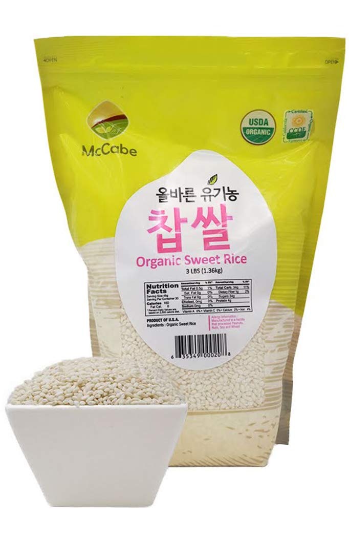 McCabe Organic Sweet Rice – Gluten Free, GMO-Free, USDA & CCOF Certified, 3 lb