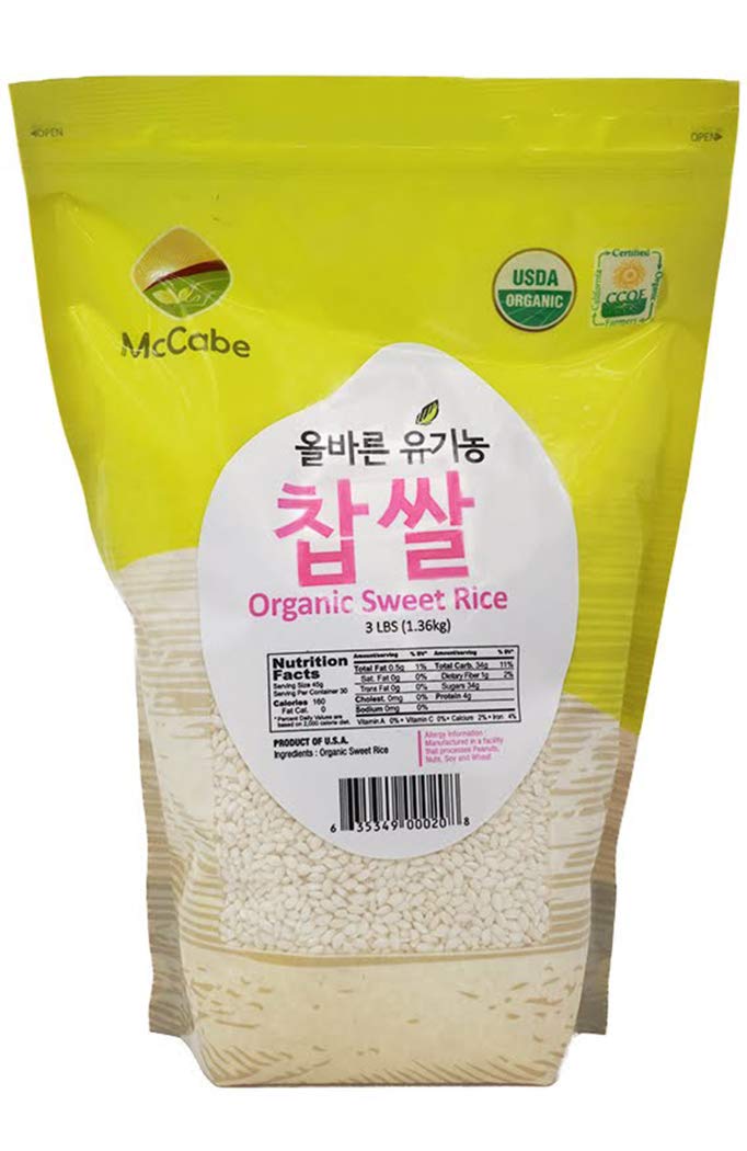 McCabe Organic Sweet Rice – Gluten Free, GMO-Free, USDA & CCOF Certified, 3 lb