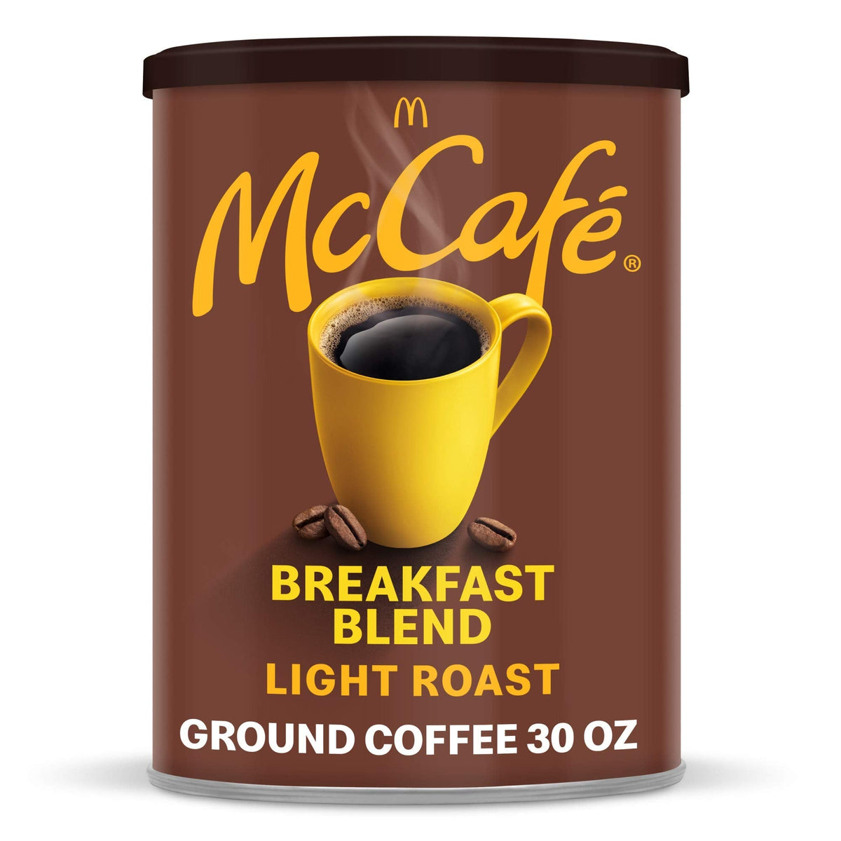 McCafé Breakfast Blend Light Roast Ground Coffee – 30 oz Canister | 100% Arabica