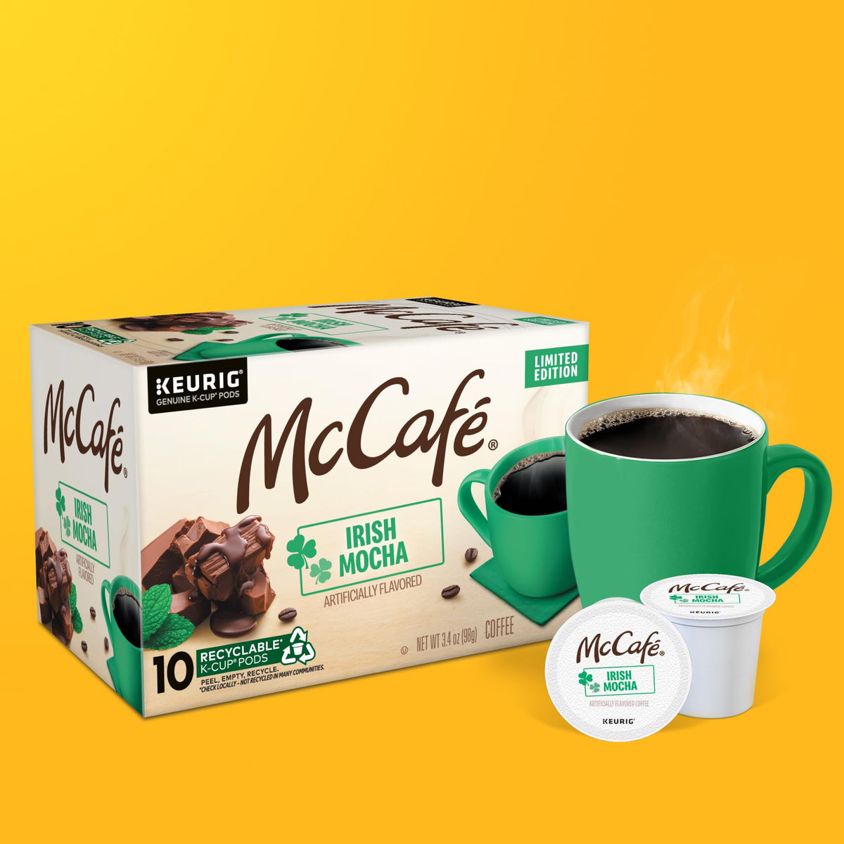 McCafé Irish Mocha K-Cup Pods – 60 Count, Single-Serve Keurig Compatible