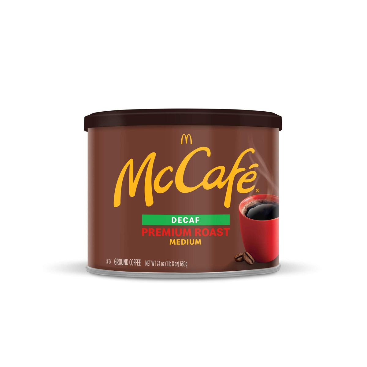 McCafé Premium Roast Decaf Ground Coffee — Medium Roast, 24 oz Canister