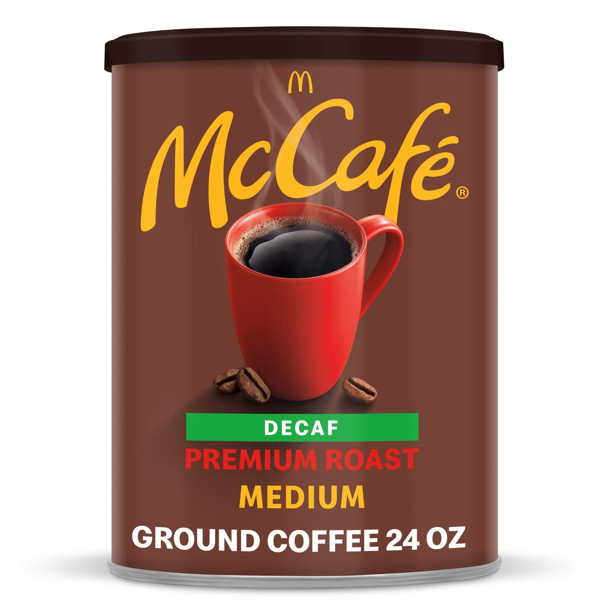McCafé Premium Roast Decaf Ground Coffee — Medium Roast, 24 oz Canister