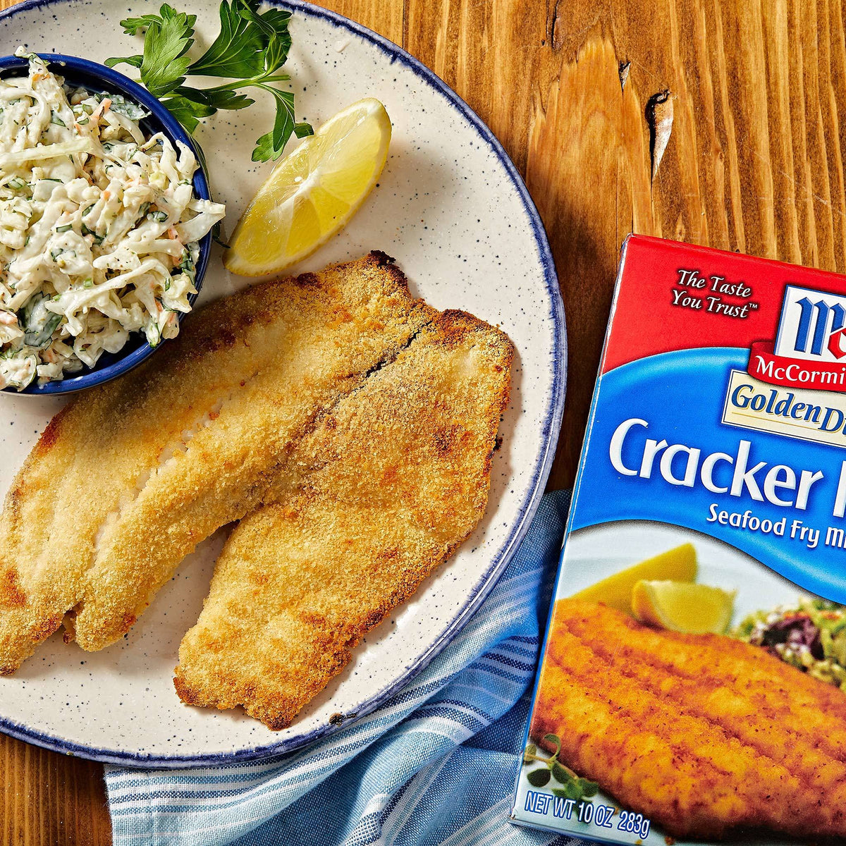 McCormick Golden Dipt Cracker Meal Seafood Fry Mix – 10 oz (Pack of 8)