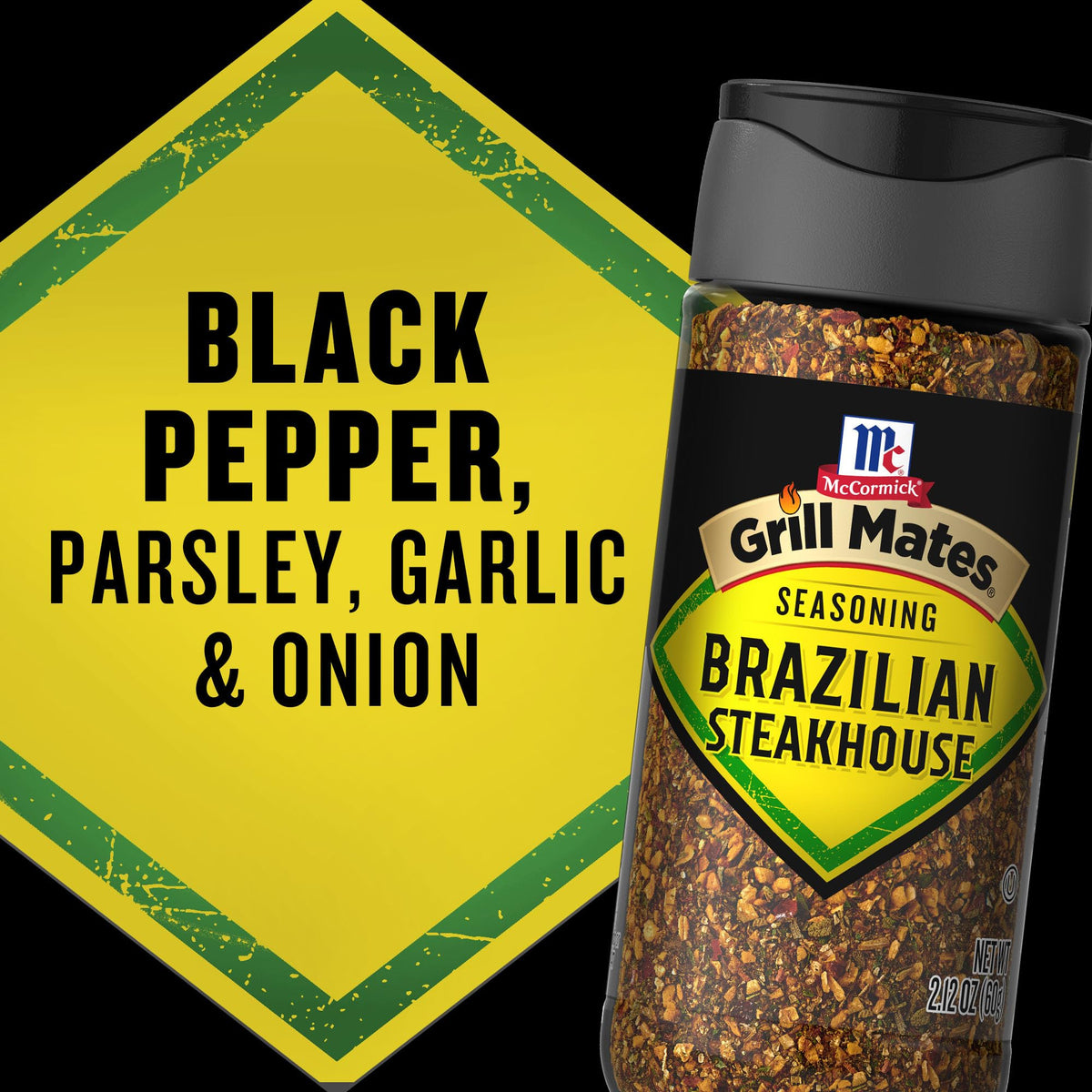 McCormick Grill Mates Brazilian Steakhouse Seasoning, 2.12 oz (Pack of 6)
