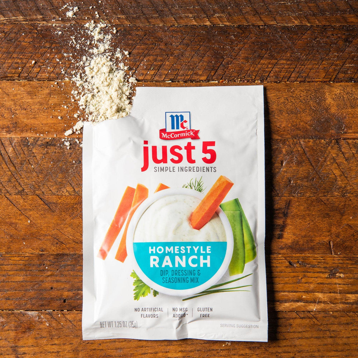 McCormick Just 5 Simple Ingredients Ranch Dip & Seasoning Mix 1.25 oz – Pack of 12