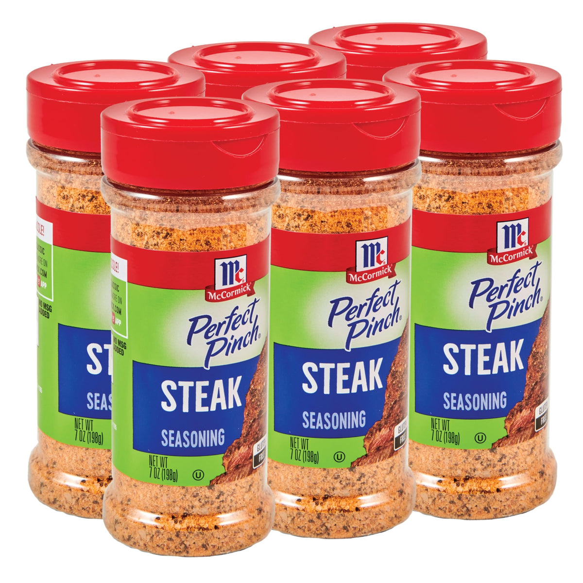 McCormick Perfect Pinch Steak Seasoning, 7 oz – Pack of 6 | Steakhouse Flavor