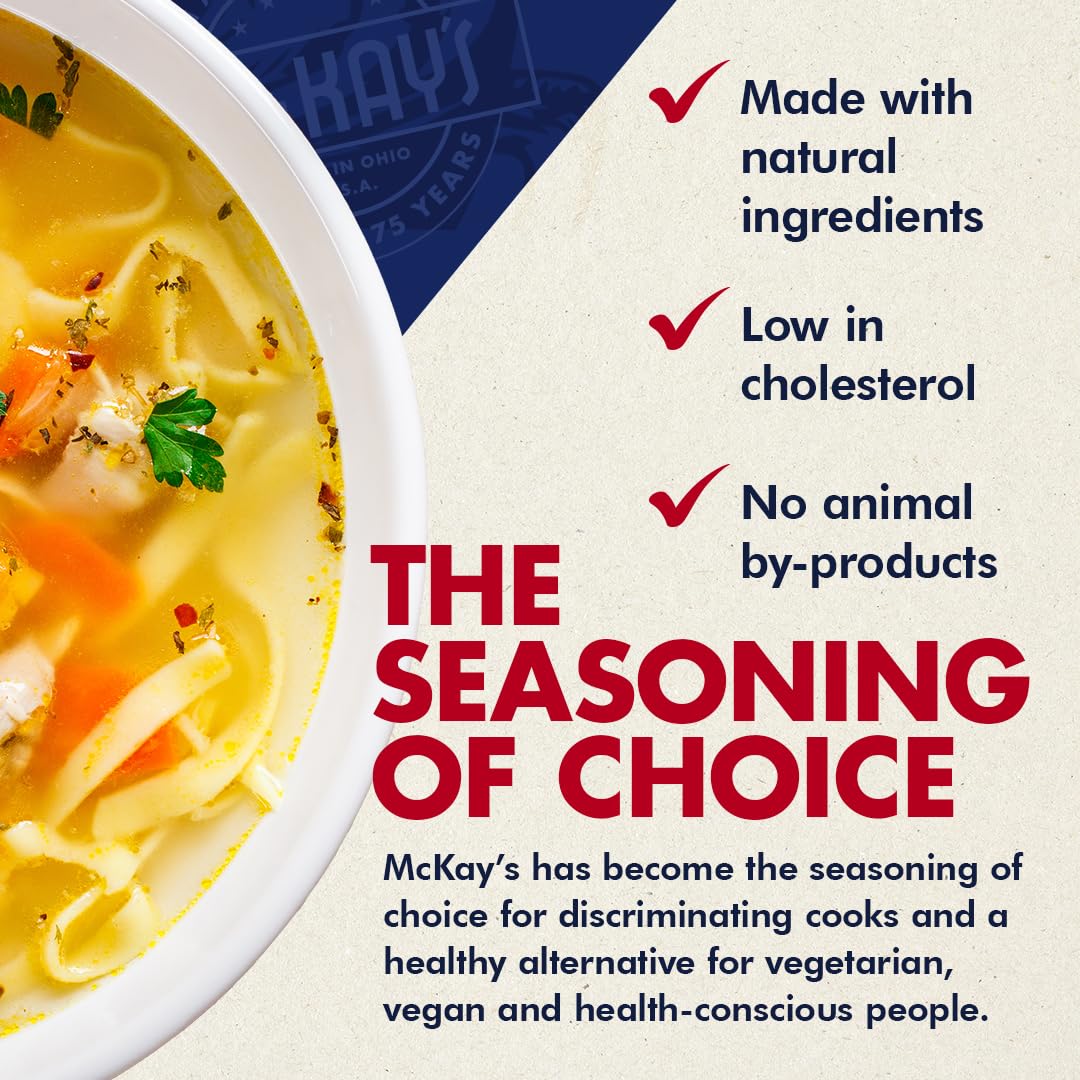 McKay's Chicken Flavored Soup Seasoning – Gluten Free, No MSG Added, Vegetarian Instant Broth (1 Pack)
