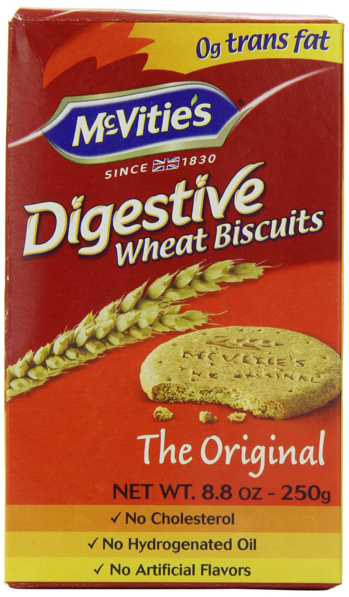 McVitie's Digestive Wheat Biscuits – 8.8 oz Pack of 6 | Traditional Scottish Recipe