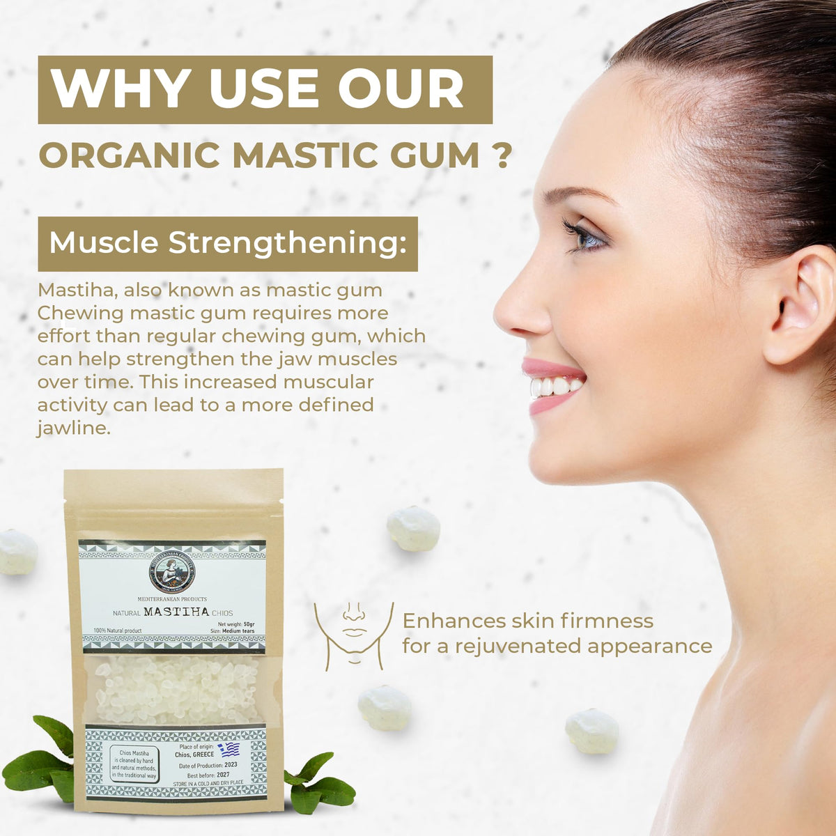 Organic Mastiha Chios 50G – 100% Natural Greek Mastic Gum | Gluten-Free & Vegan