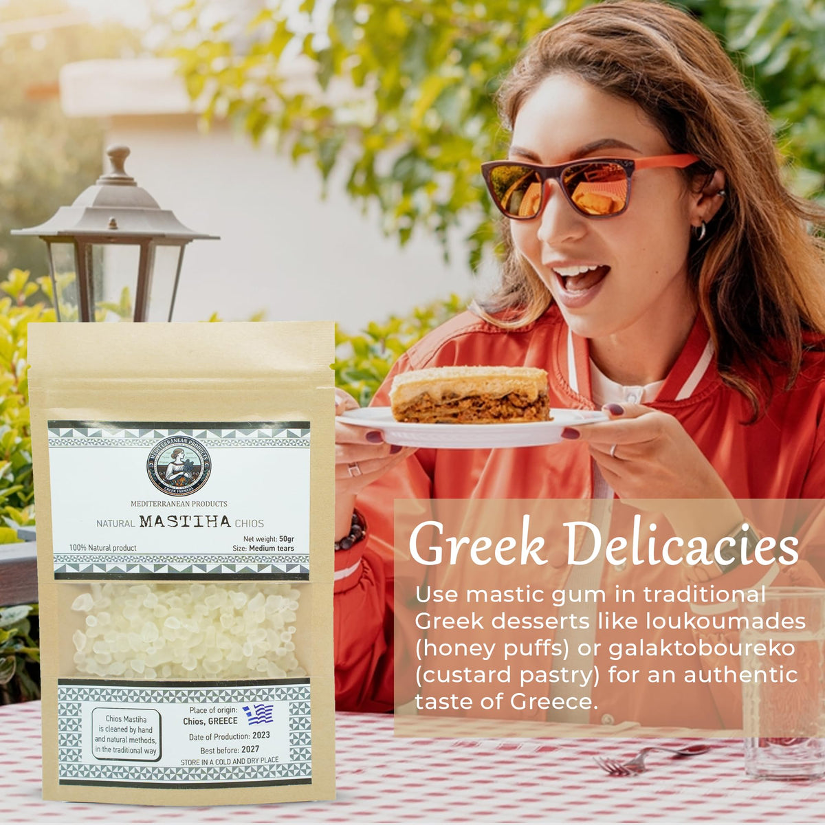 Organic Mastiha Chios 50G – 100% Natural Greek Mastic Gum | Gluten-Free & Vegan