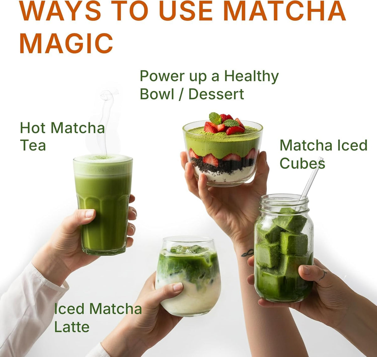 MEGAPLANTS Mushroom Matcha Magic (30 Servings) – Ceremonial Japanese Matcha with Adaptogenic Mushrooms | Clean Energy & Calm Focus – USA Made