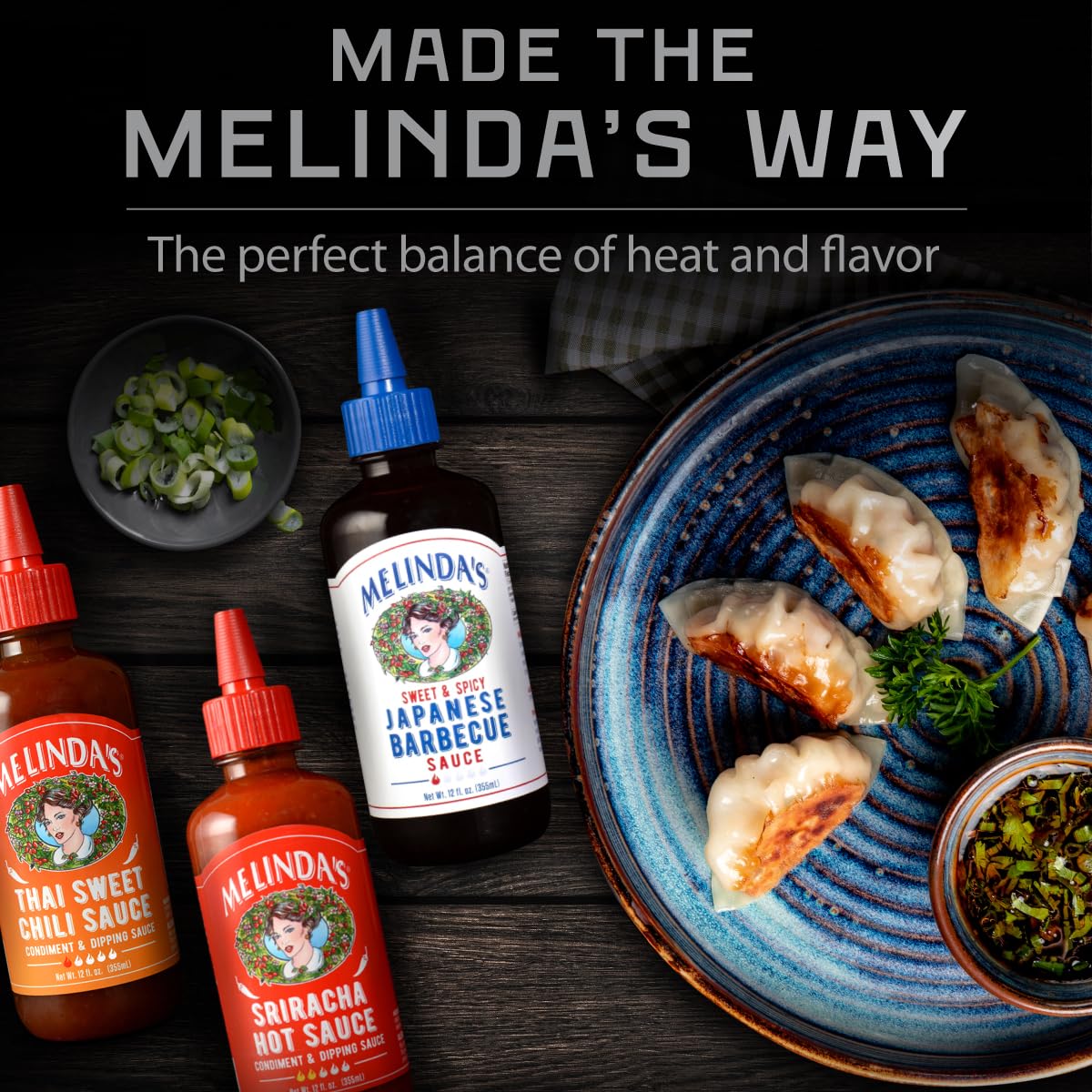 Melinda's Asian Trio Collection: Sriracha, Japanese BBQ & Thai Sweet Chili