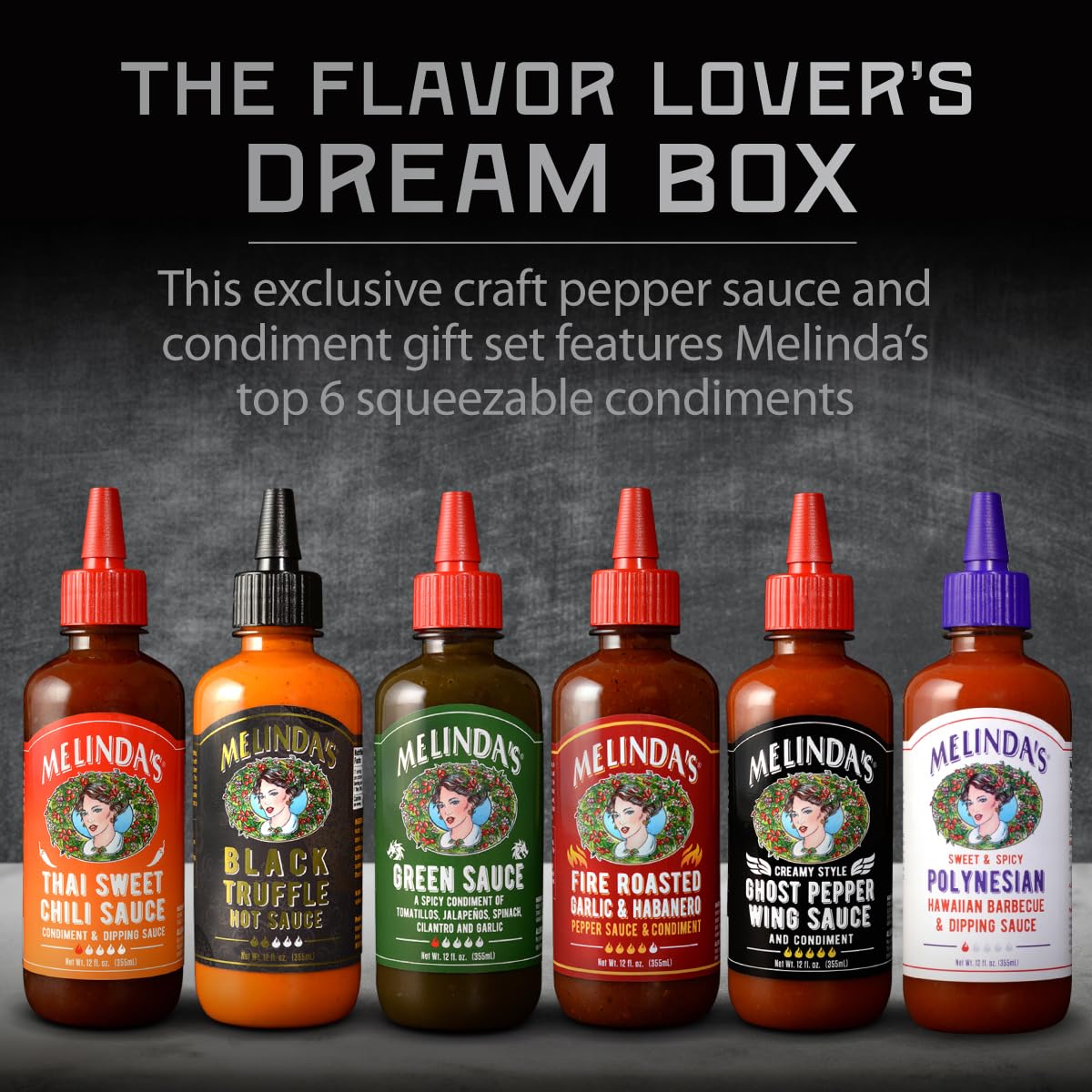 Melinda’s Taste of Melinda’s Collection – Craft Pepper Sauce Gift Set (12 oz, 6 Pack)