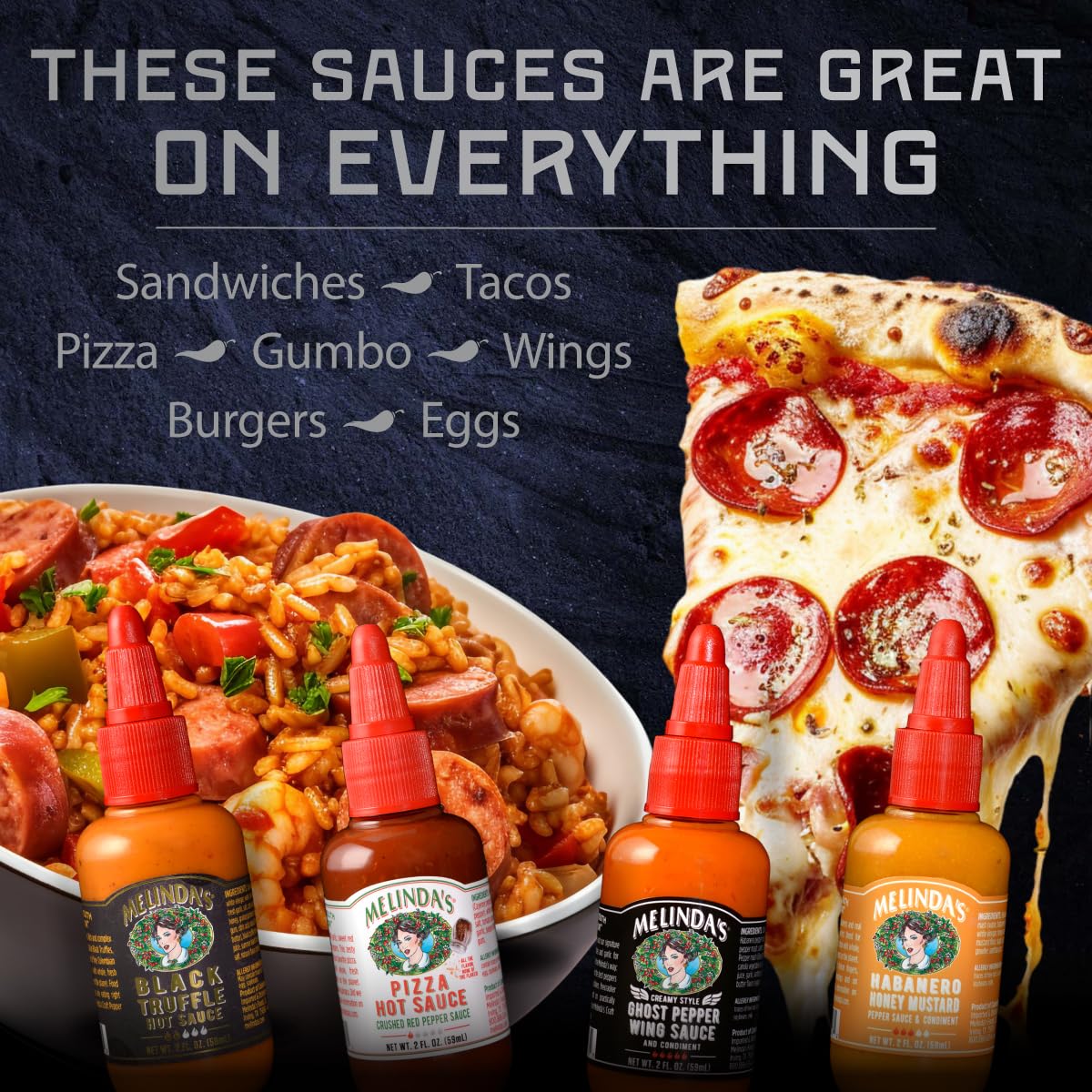 Melinda’s Mini Hot Sauce Variety Pack – 30 Travel-Size Bottles in 10+ Flavors