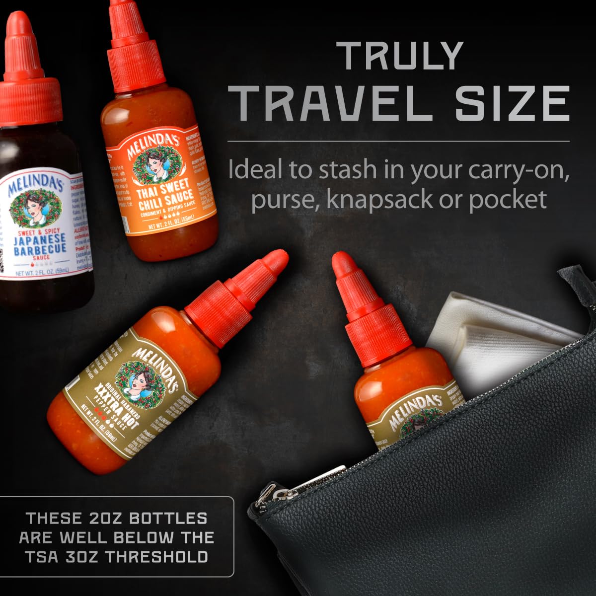 Melinda’s Mini Hot Sauce Variety Pack – 30 Travel-Size Bottles in 10+ Flavors