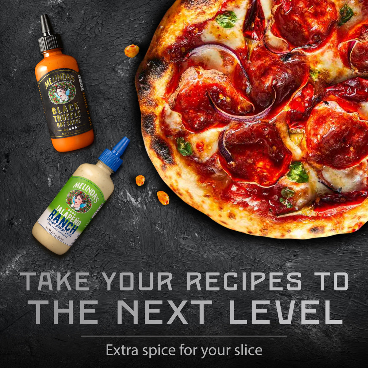 Melinda’s Pizza Collection – 6 Pack (70 Oz) Gourmet Hot Sauce Gift Set | Gluten Free, Keto