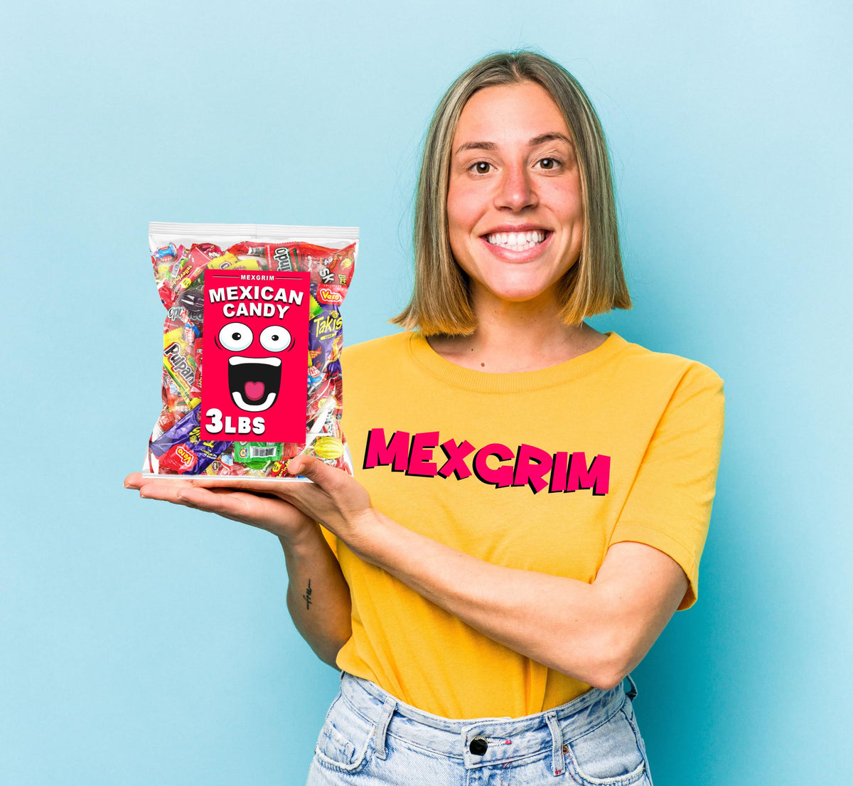 Mexgrim Mexican Candy Variety Pack – 3lb Bulk Candy Mix with Lollipops, Chamoy & Tamarind
