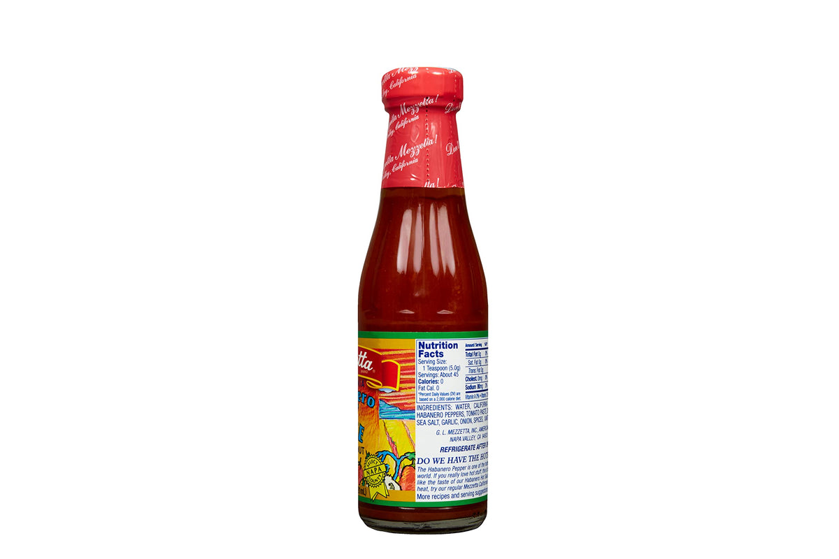Mezzetta California Habanero Sauce • Keto Hot Sauce for Burritos, Tacos & Burgers – 5 oz (Pack of 12)