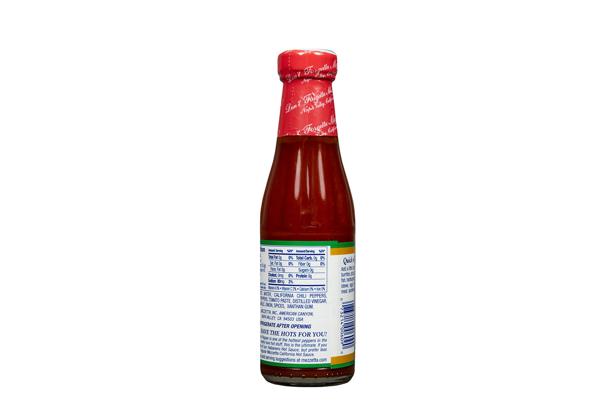 Mezzetta California Habanero Sauce • Keto Hot Sauce for Burritos, Tacos & Burgers – 5 oz (Pack of 12)