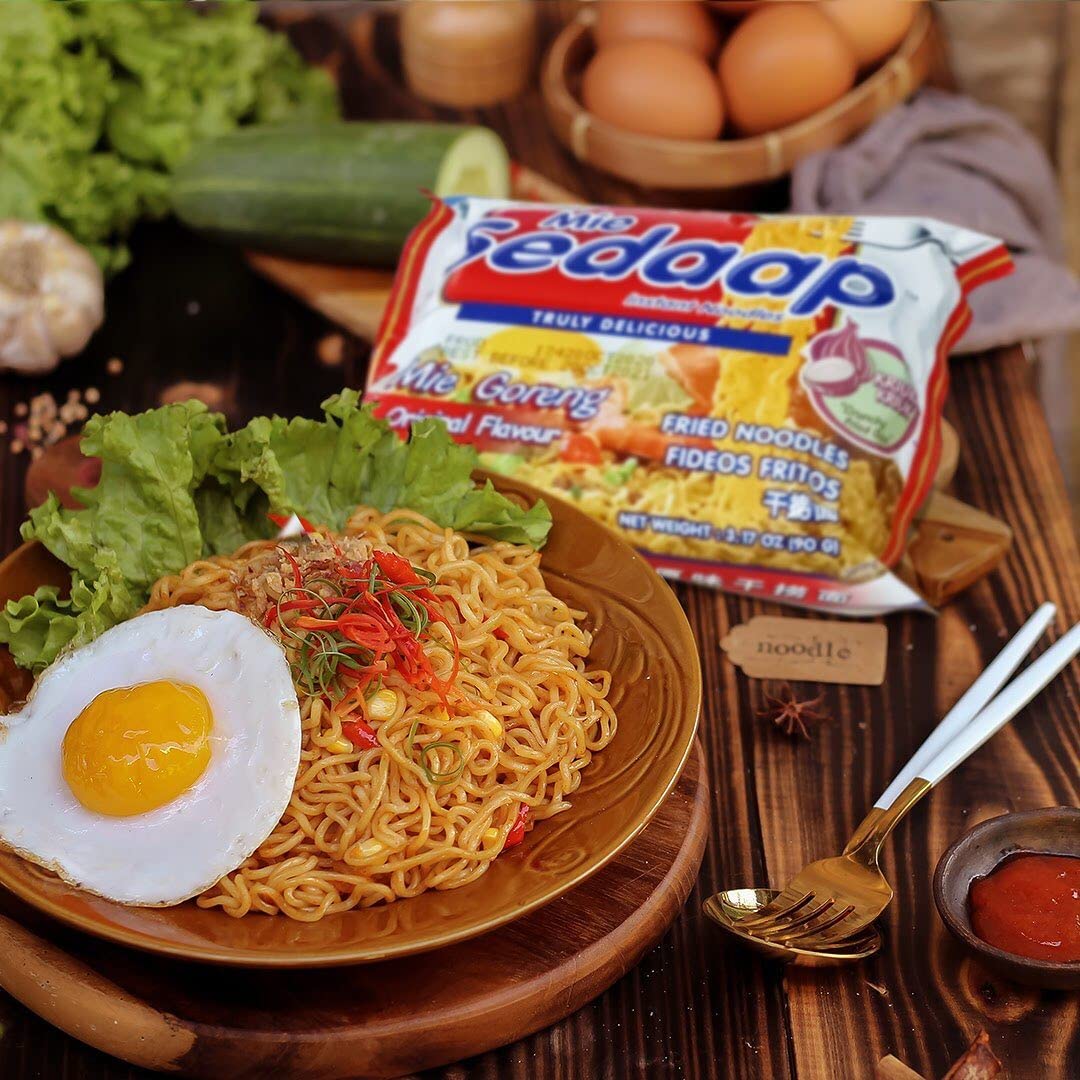 Mi Sedaap Mi Goreng Instant Stir Fry Noodles (30 Pack) – Original Flavor, Halal Certified | Wingsfood Sedaap