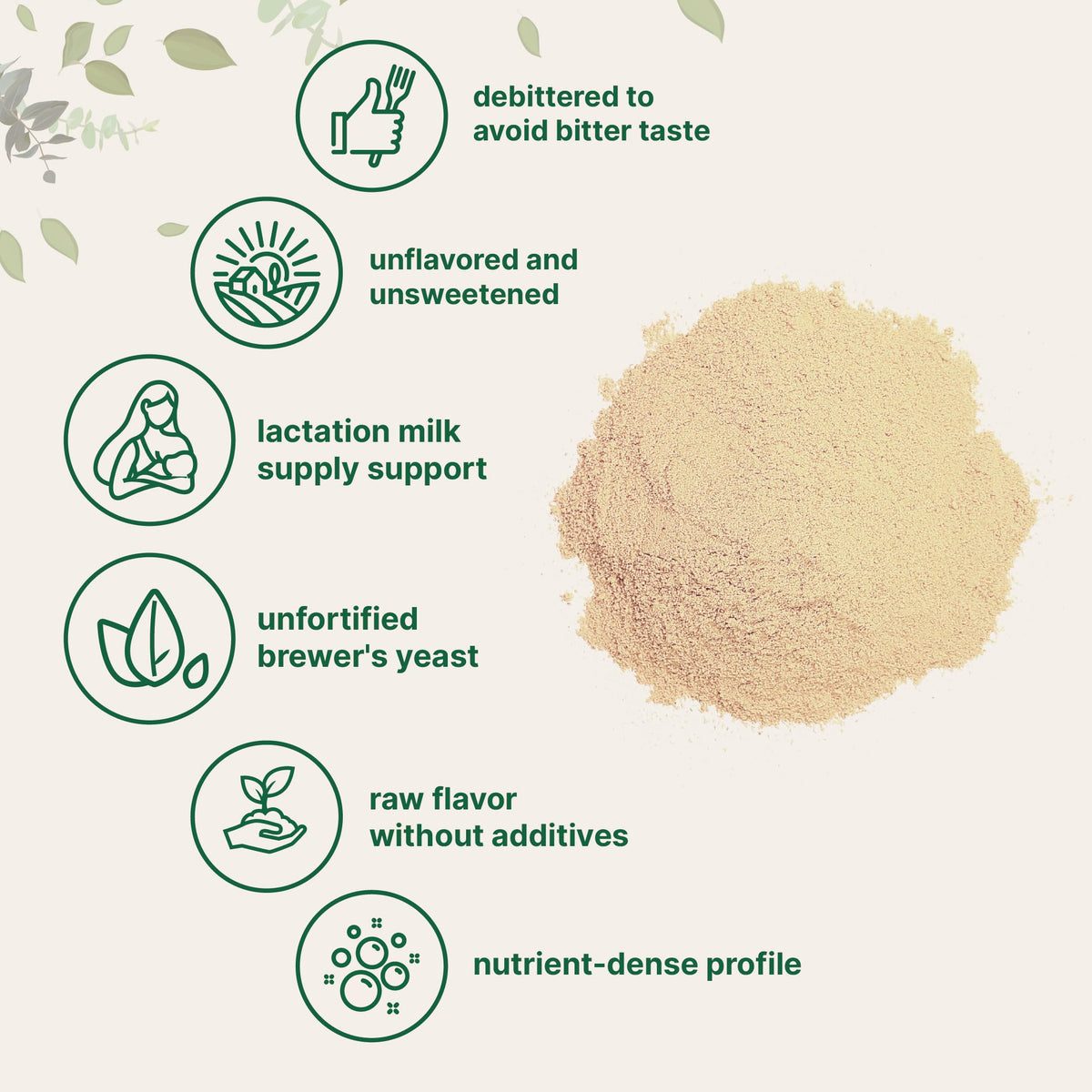 Brewers Yeast Powder for Lactation – 3 lbs, Debittered & Non-GMO | Micro Ingredients
