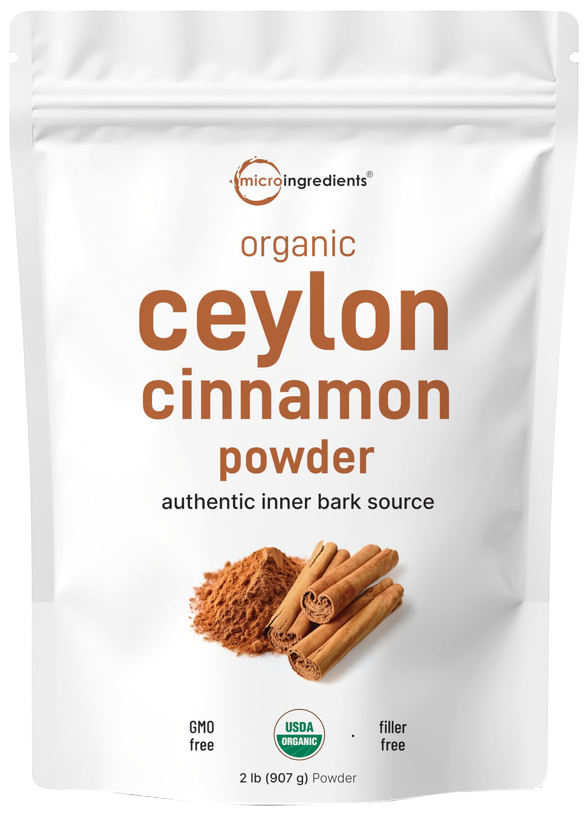 Organic Ceylon Cinnamon Powder 2 lb Bulk | True Cinnamon, Sri Lanka Source | Micro Ingredients