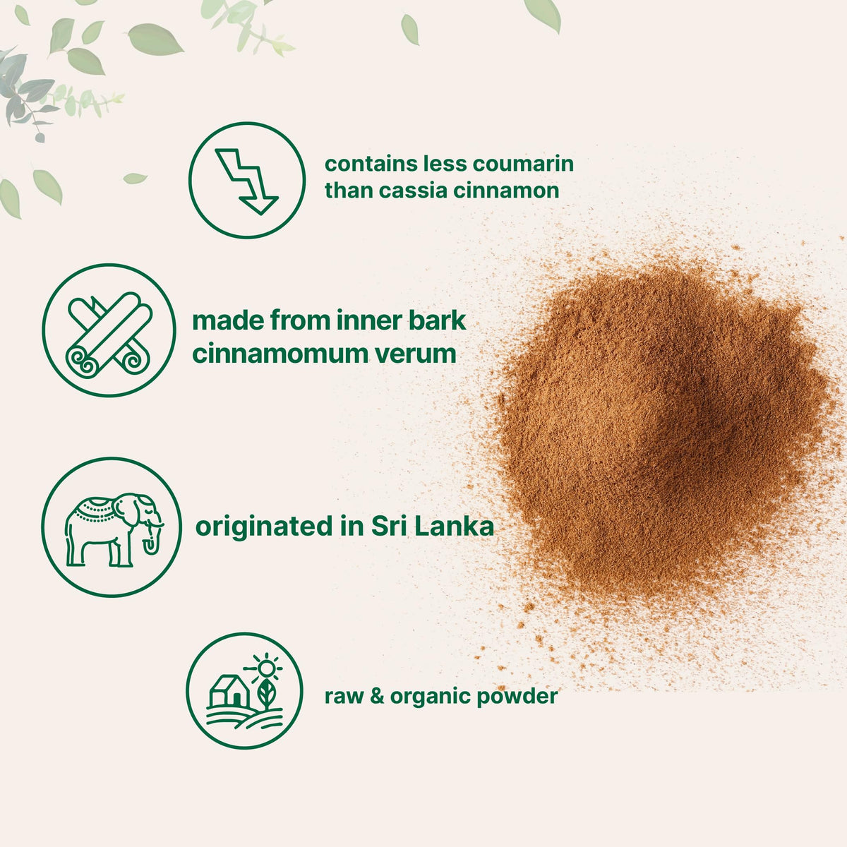 Organic Ceylon Cinnamon Powder 2 lb Bulk | True Cinnamon, Sri Lanka Source | Micro Ingredients
