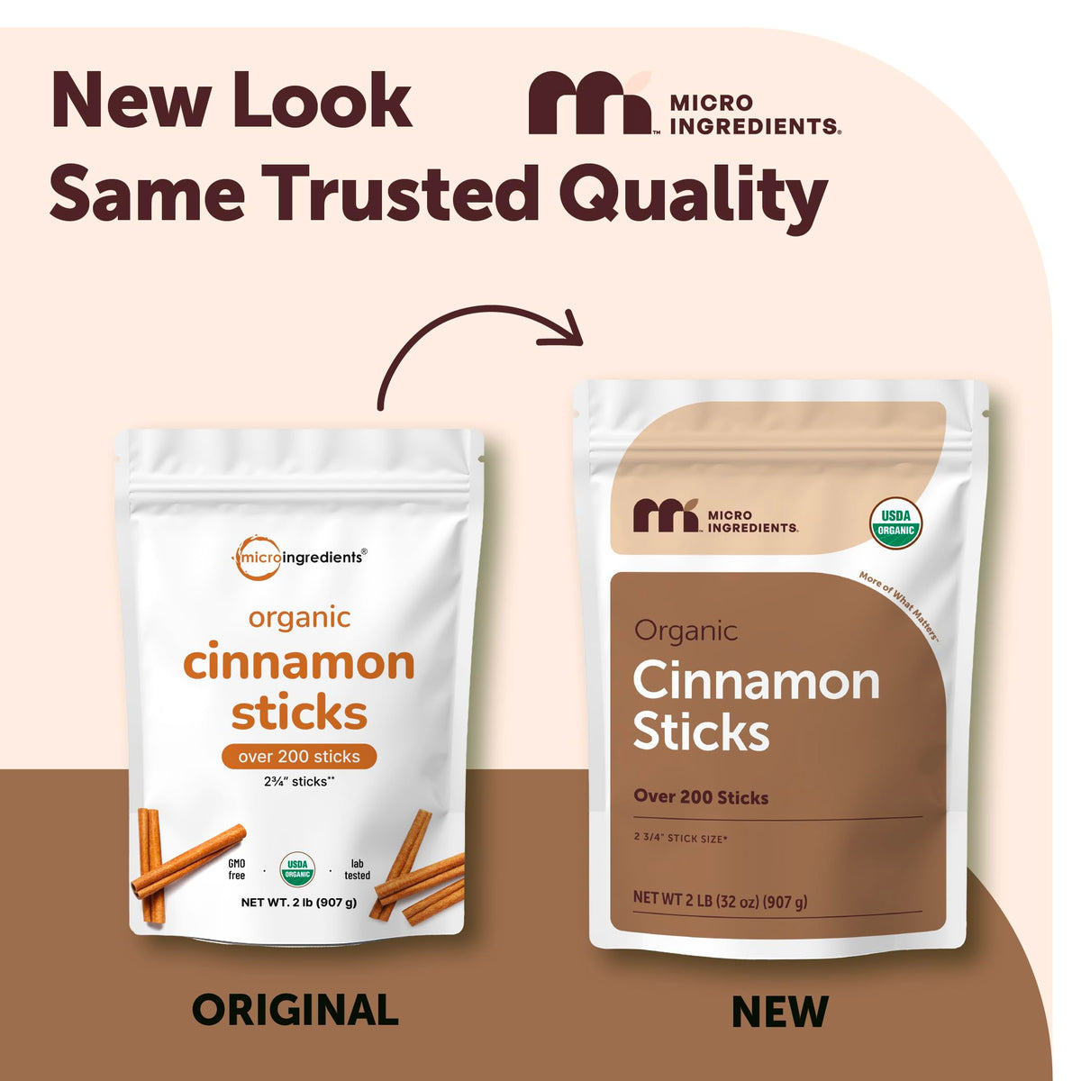 Micro Ingredients Organic Cinnamon Sticks Bulk 2lb – Whole, Non-GMO & Vegan