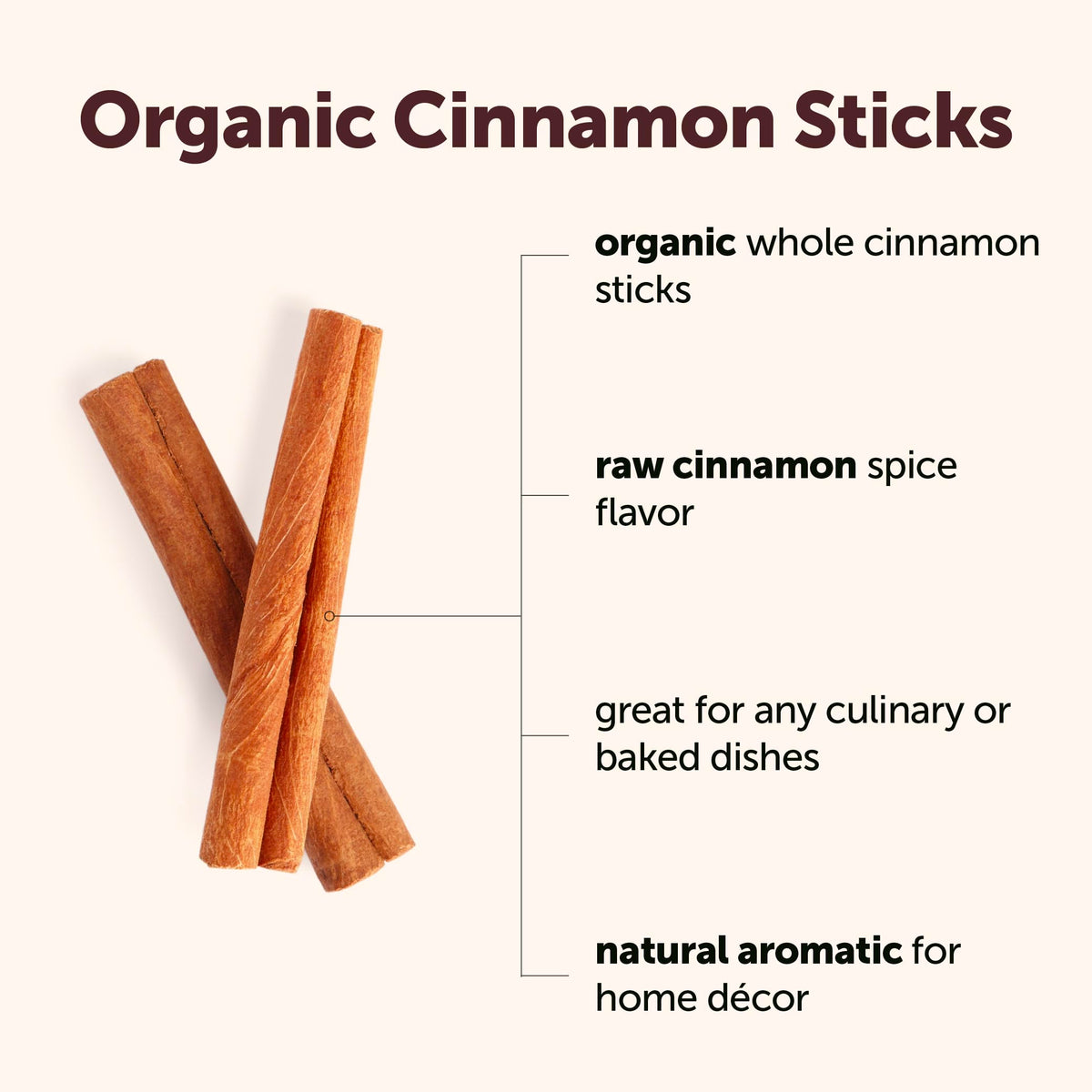Micro Ingredients Organic Cinnamon Sticks Bulk 2lb – Whole, Non-GMO & Vegan