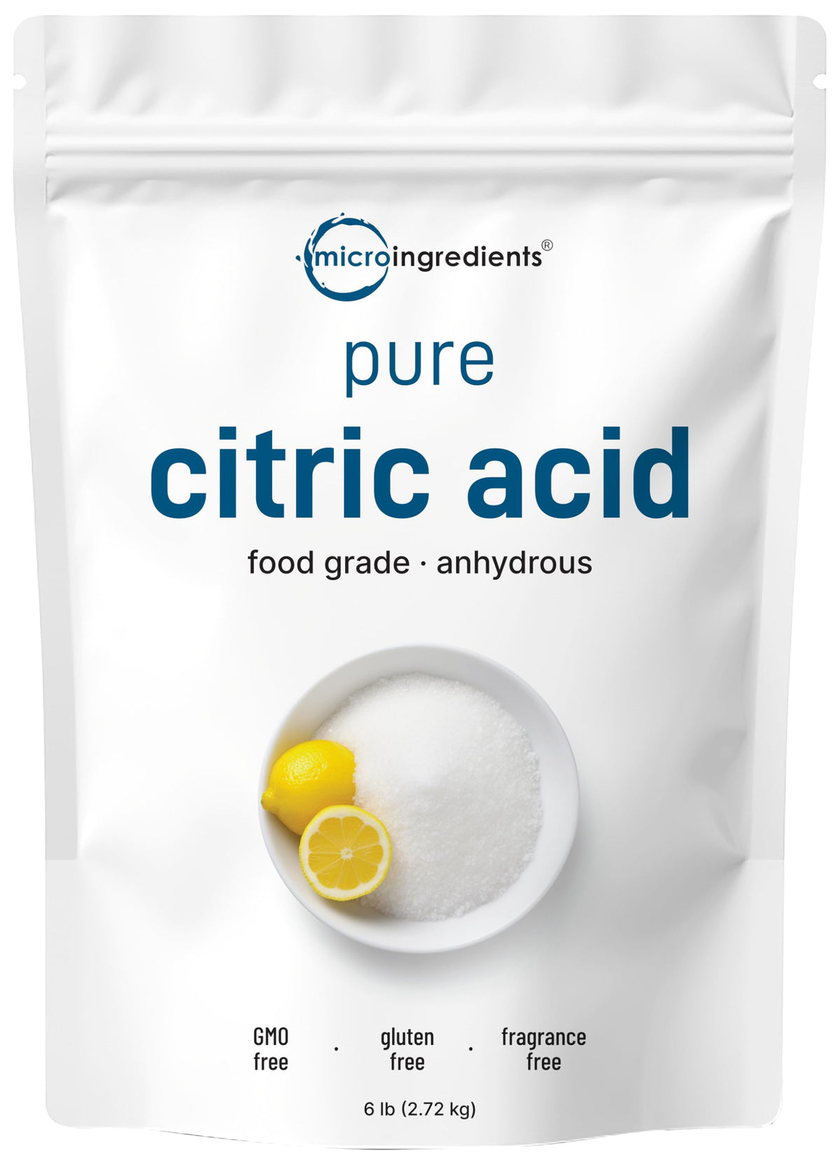 Micro Ingredients Citric Acid 6 lb – Food Grade, Anhydrous, Multi-Use