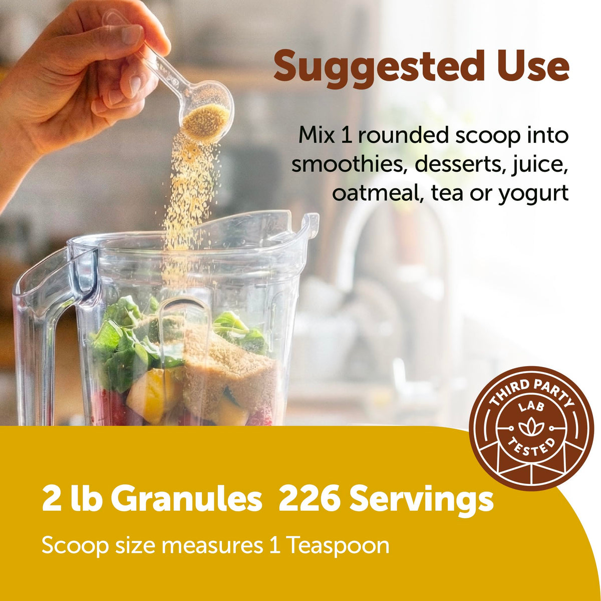Micro Ingredients Golden Monk Fruit Sweetener with Allulose, 2 lbs – 1:1 Brown Sugar Substitute (Keto, Vegan, Non-GMO)