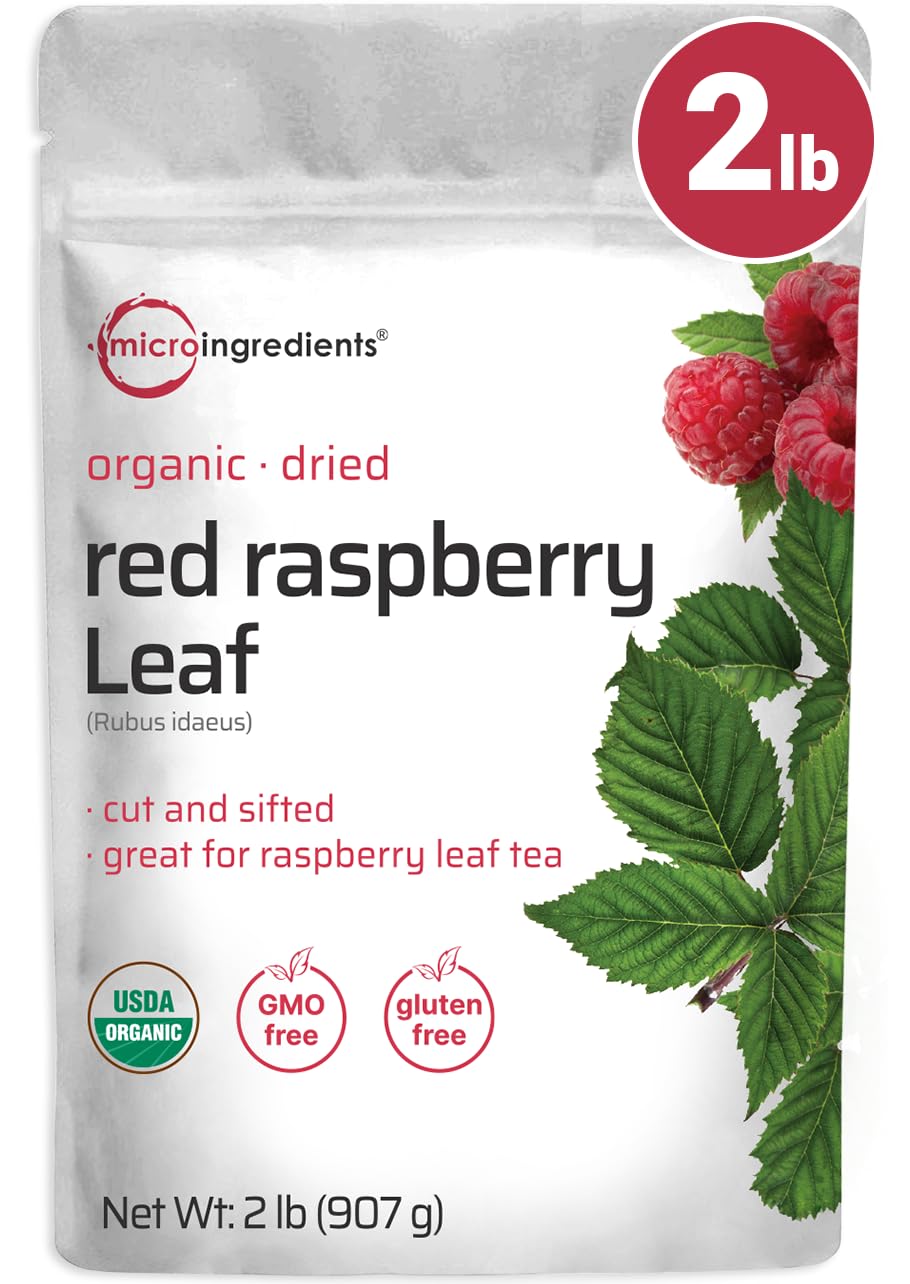 Organic Raspberry Leaf Tea by Micro Ingredients — 2 lb Germany-Sourced, Non-GMO, Recyclable Bags
